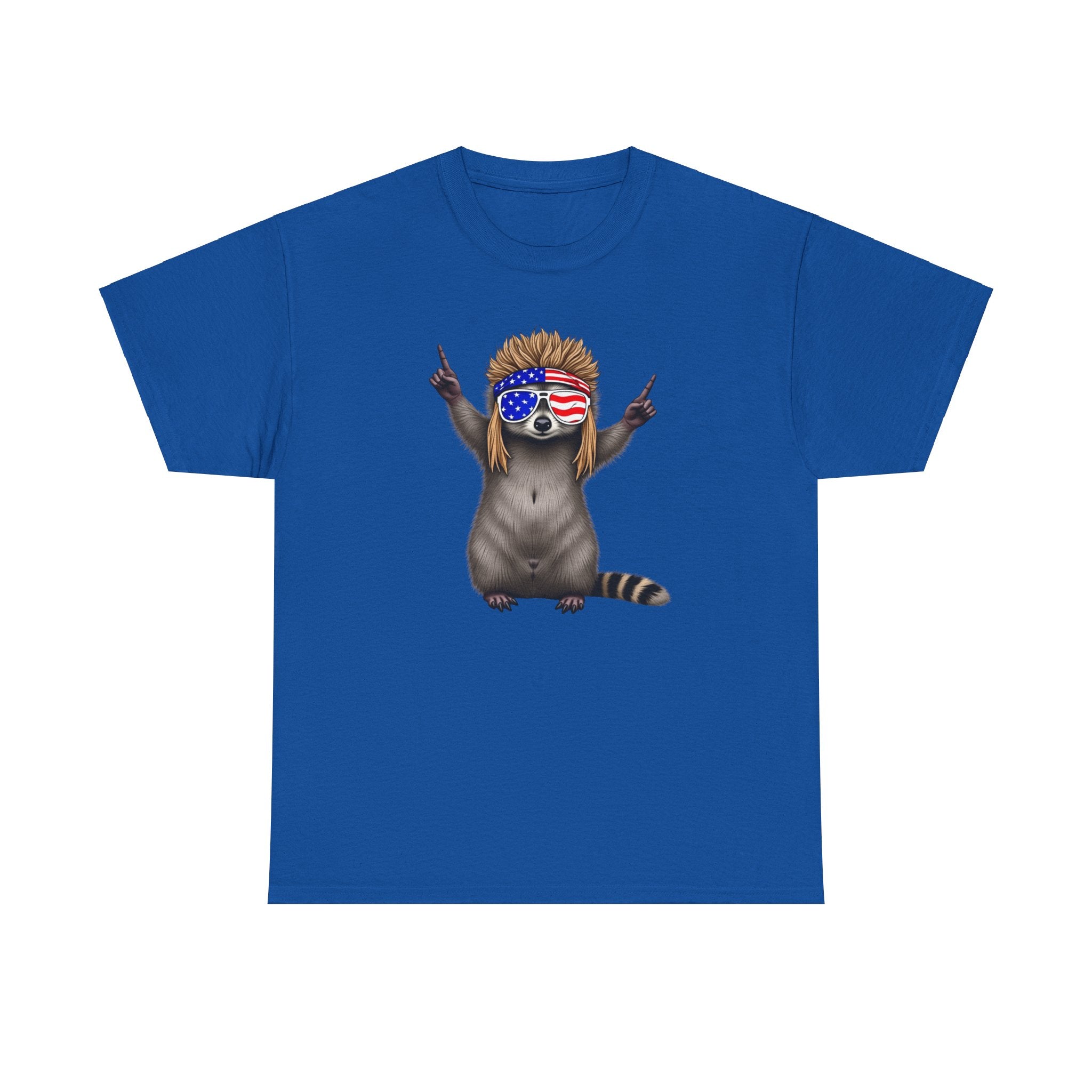 Funny Racoon Patriotic America Tee, Animal Graphic Shirt, 4th of July Unisex