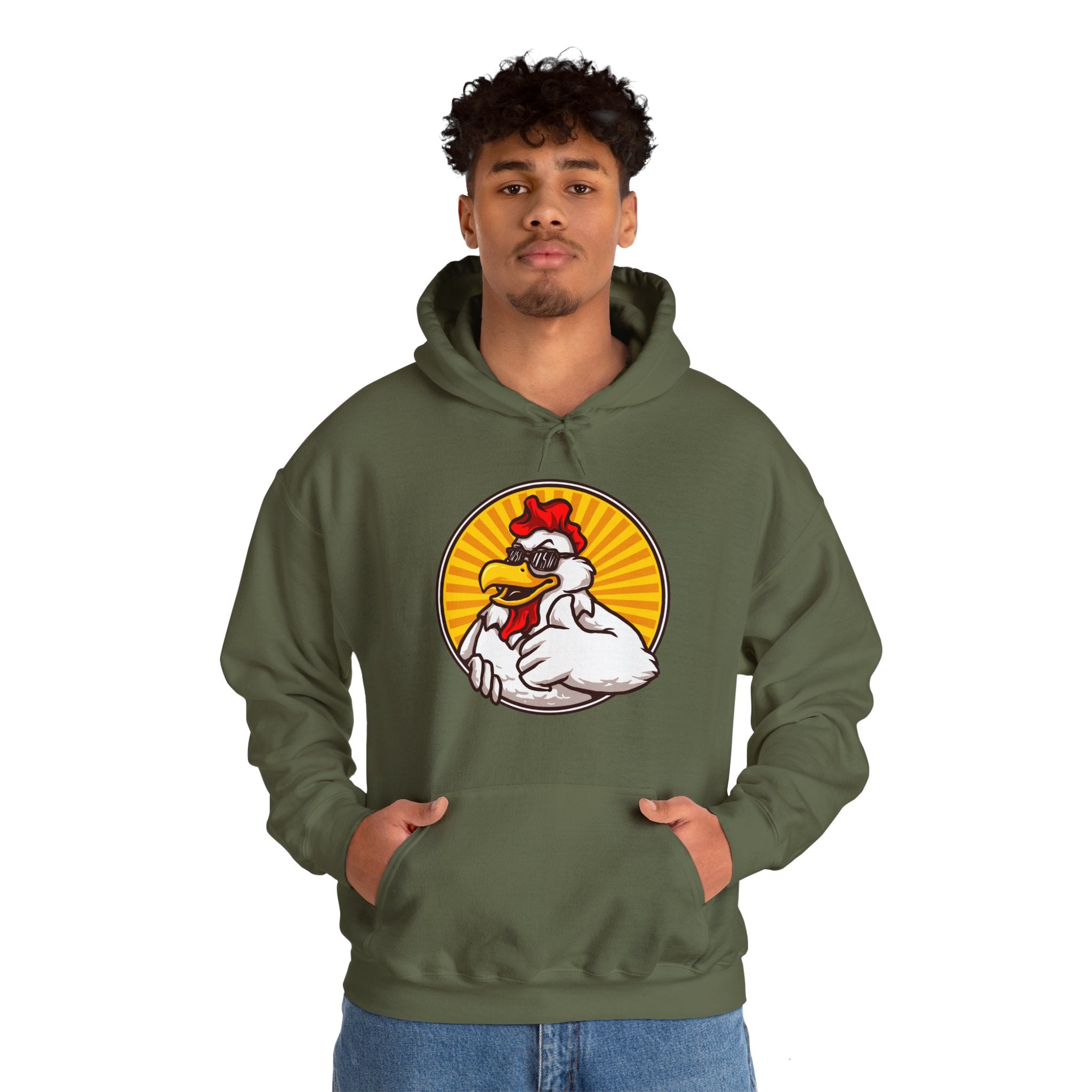 Funny Thumbs Up Chicken Unisex Graphic Novelty Hoodie