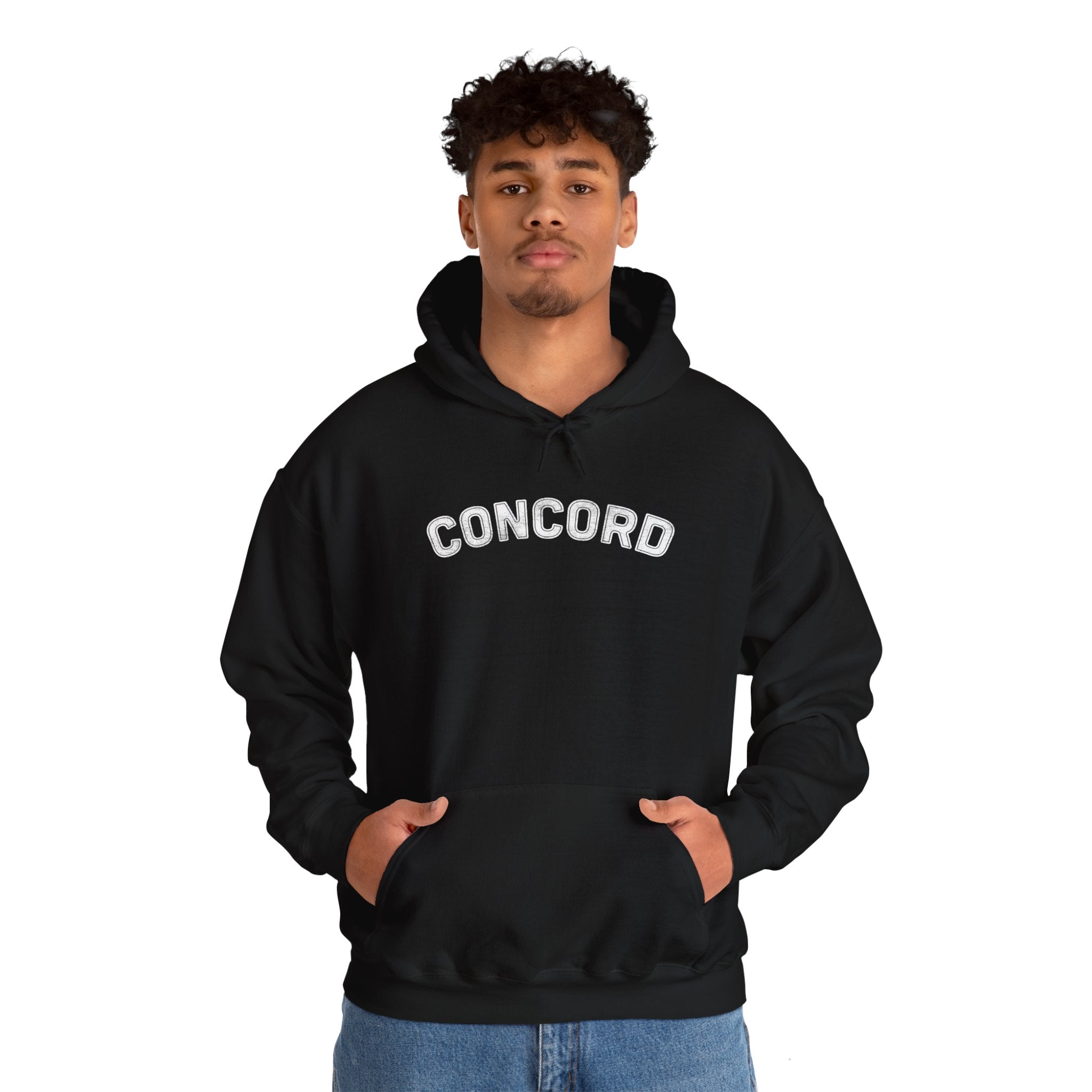 Concord North Carolina NC Curved Font Hoodie