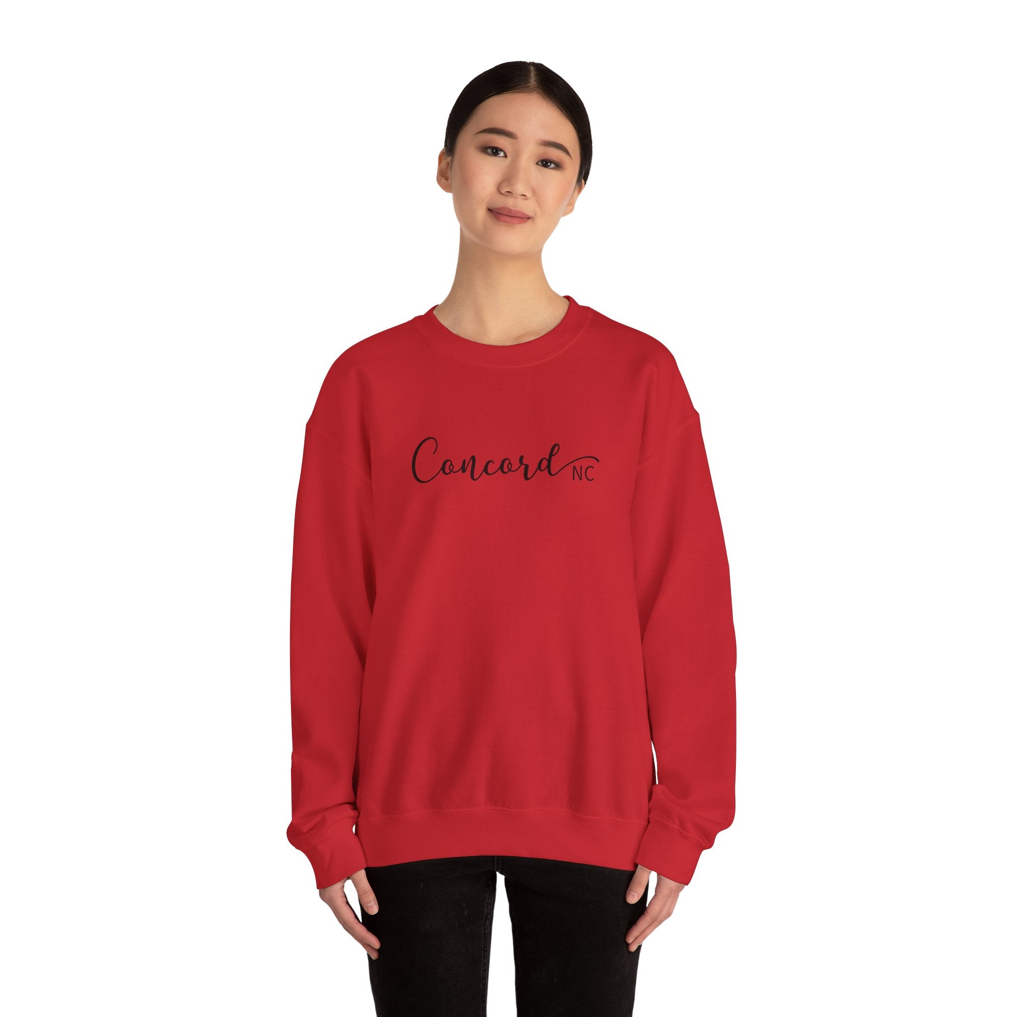 Concord North Carolina NC State Cursive Crewneck Sweatshirt