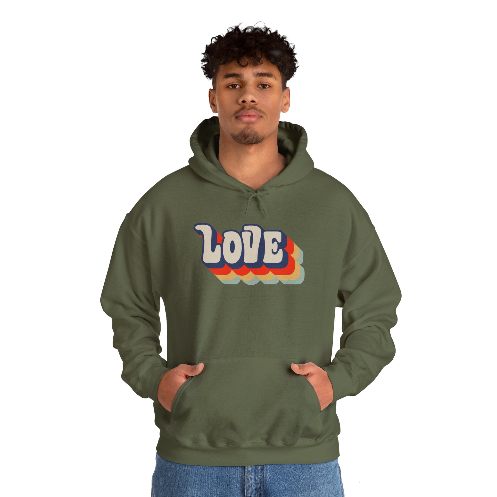 Love Retro Vintage Unisex Hoodie