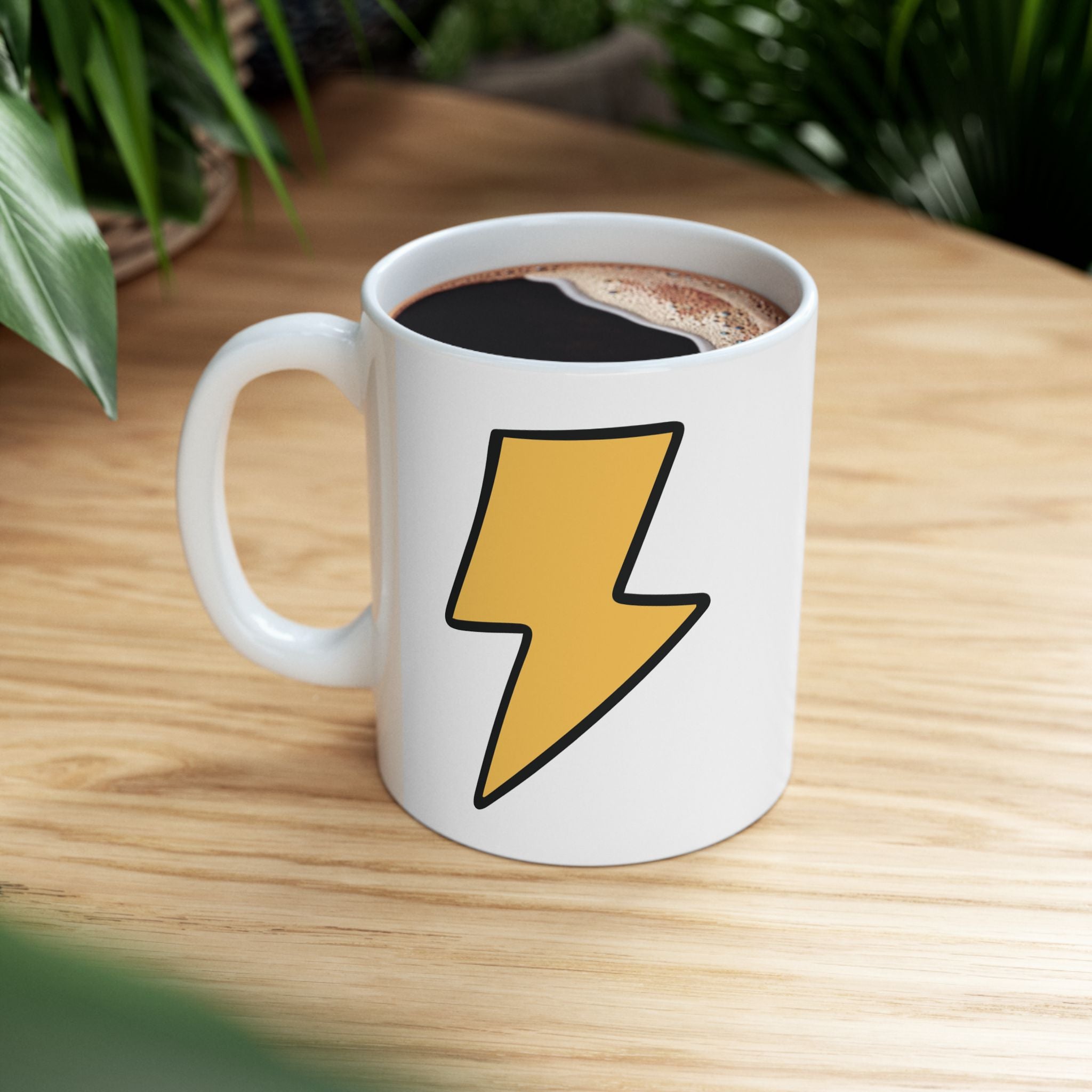 Cute Vintage Retro Lightning Bolt Ceramic Coffee Mug