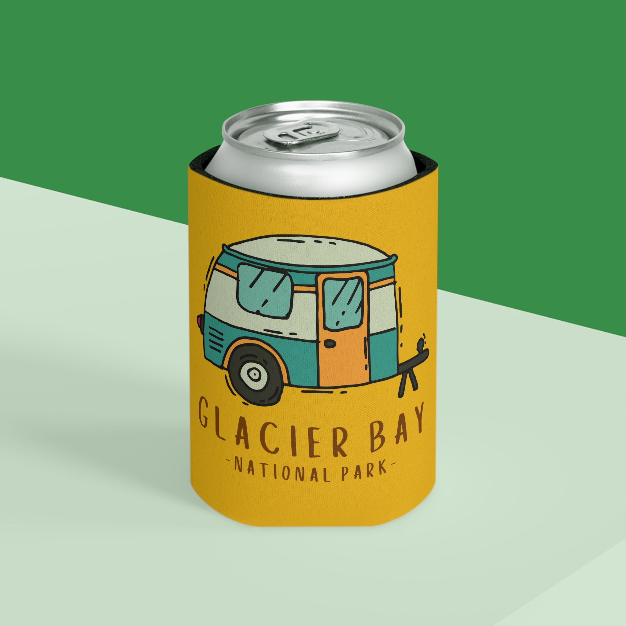 Glacier Bay National Park Souvenir Beer Soda Can Cooler Koozie