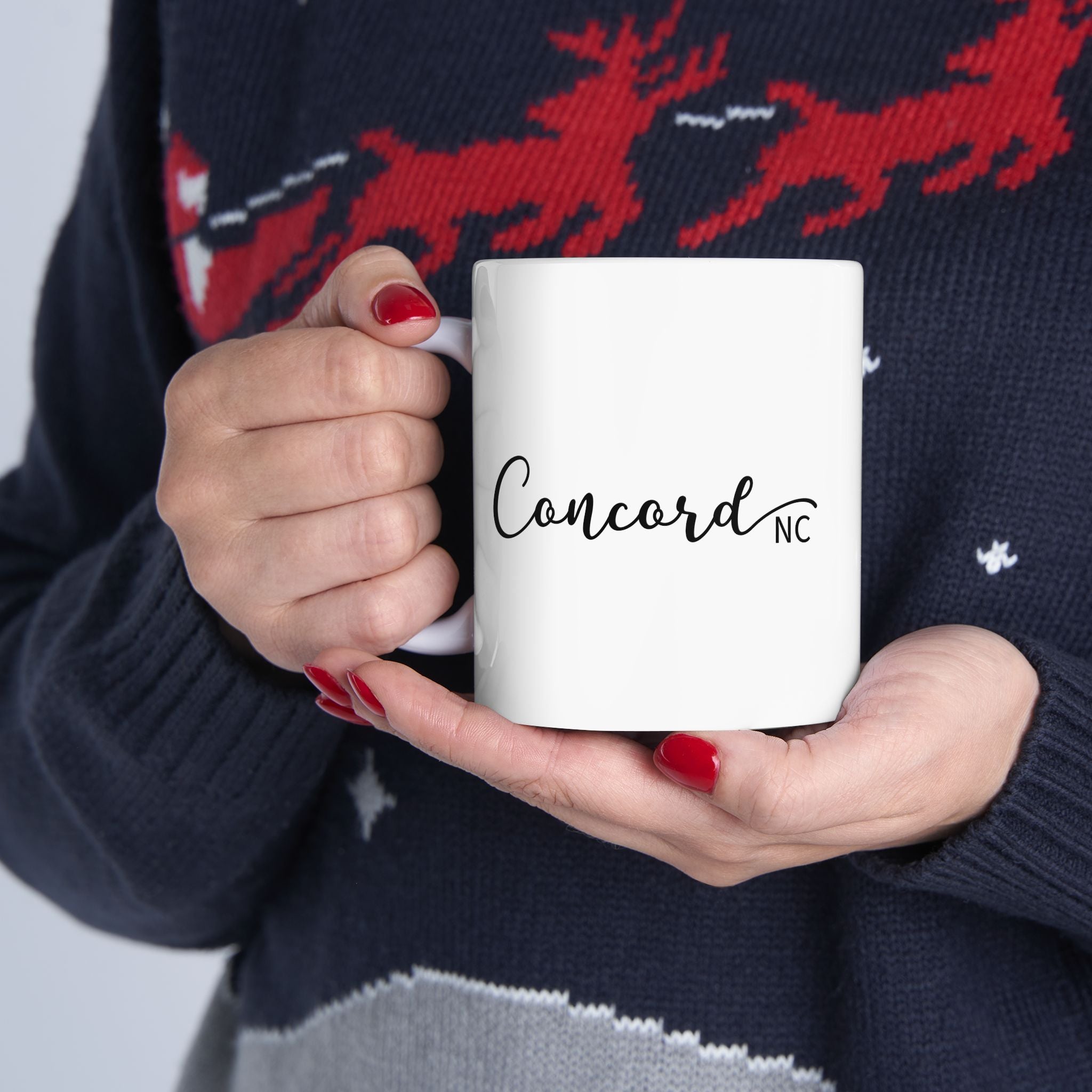 Concord North Carolina NC State Cursive Ceramic Coffee Mug