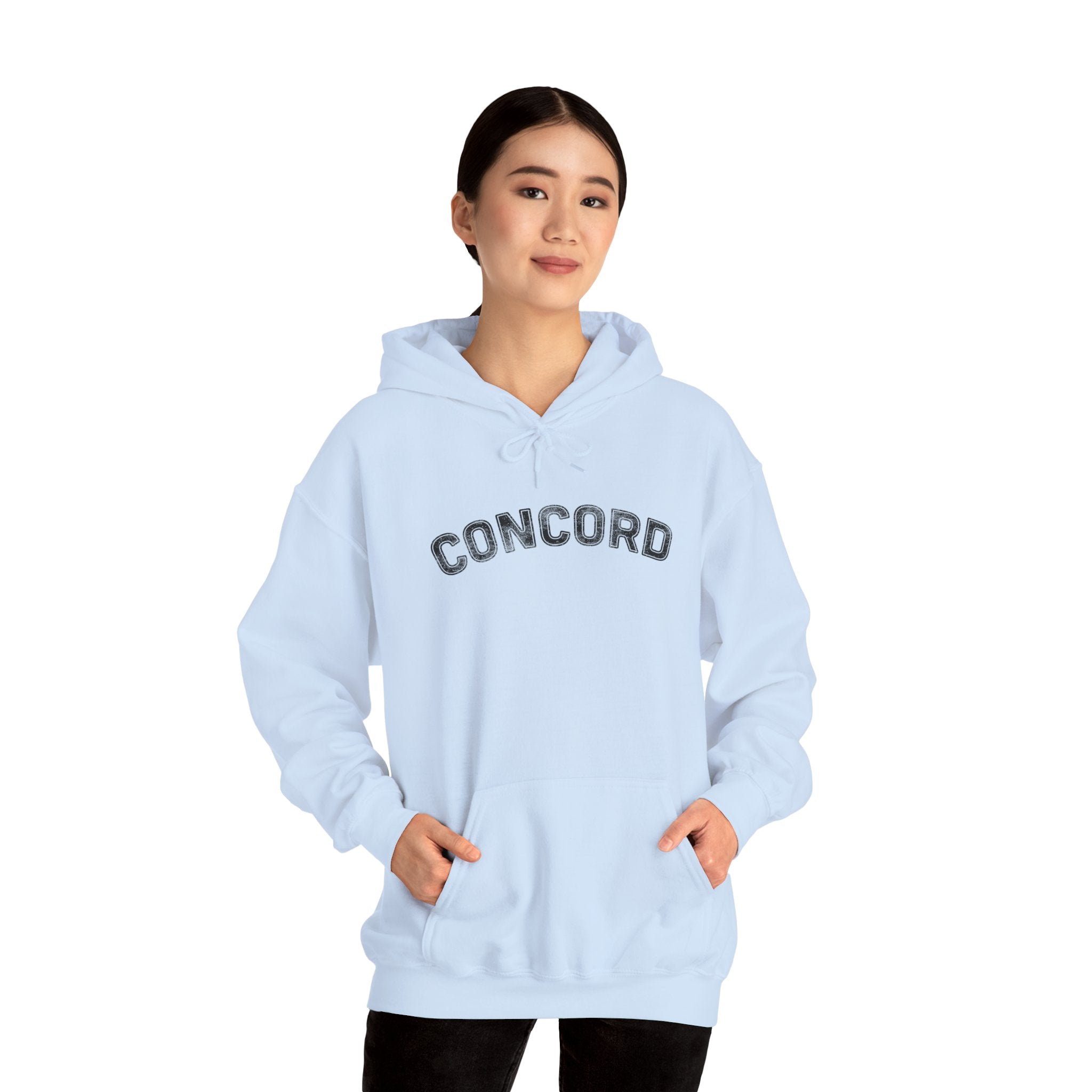 Concord North Carolina NC Curved Font Hoodie