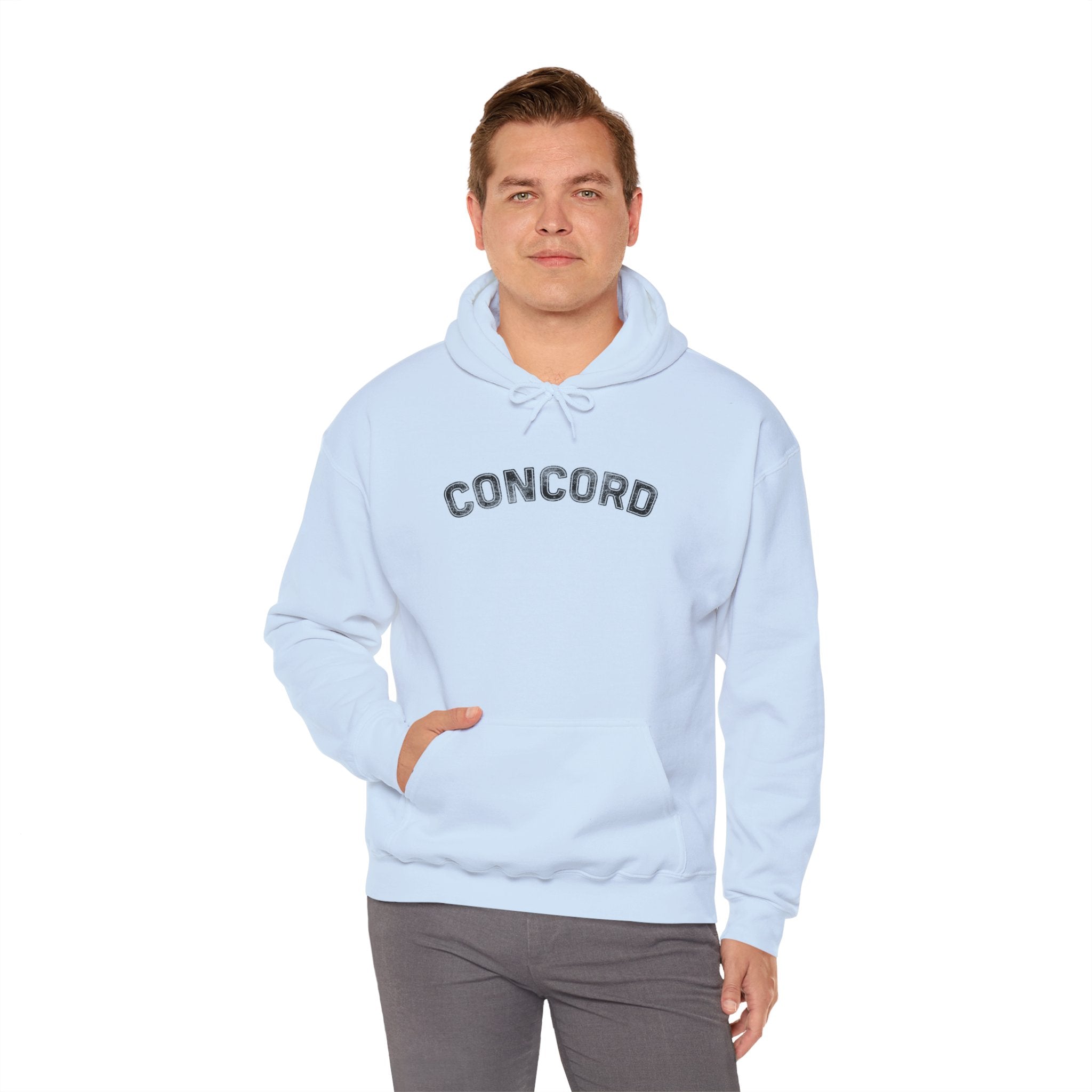 Concord North Carolina NC Curved Font Hoodie