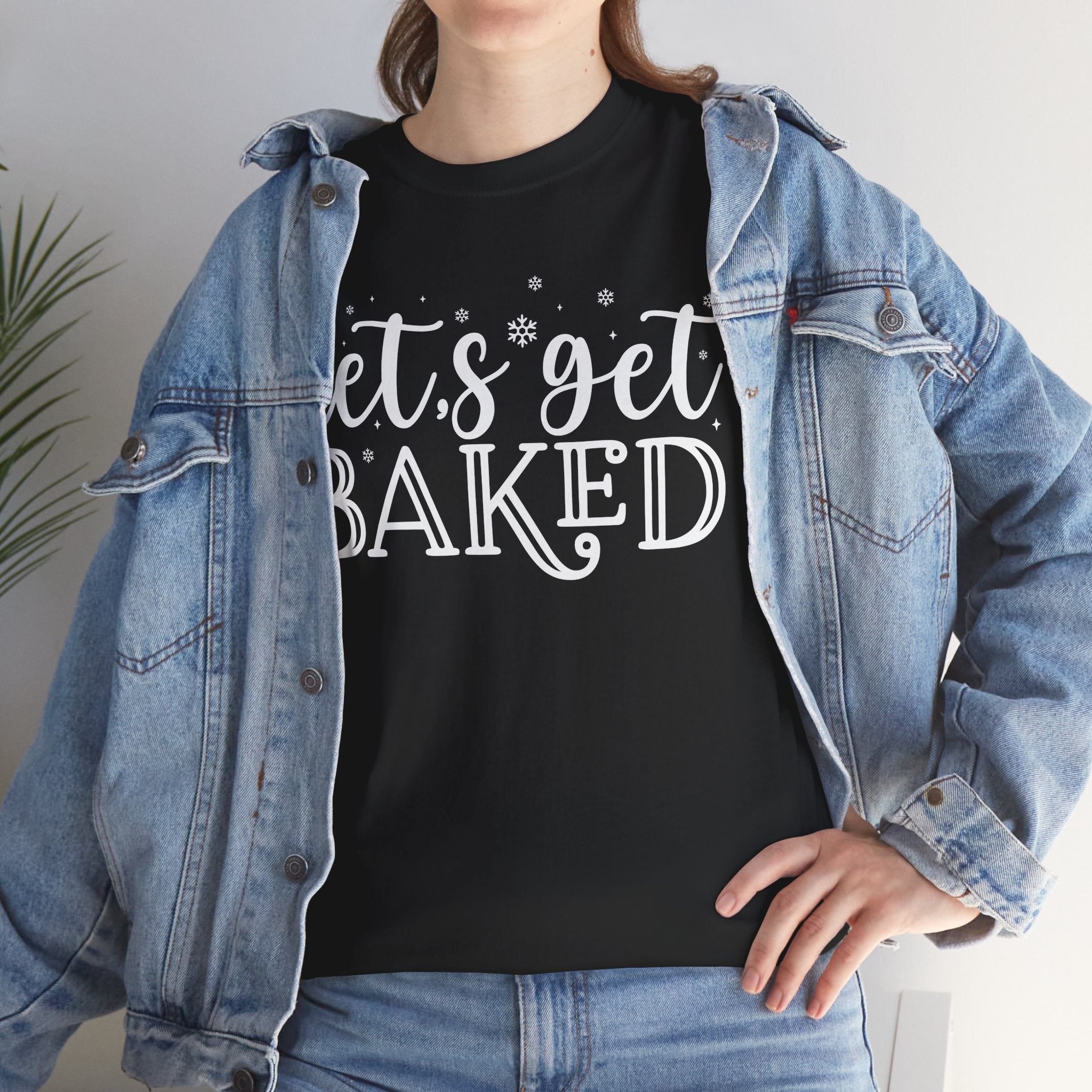 Let's Get Baked Funny Cooking Christmas Holiday Men's Women Novelty T-Shirt