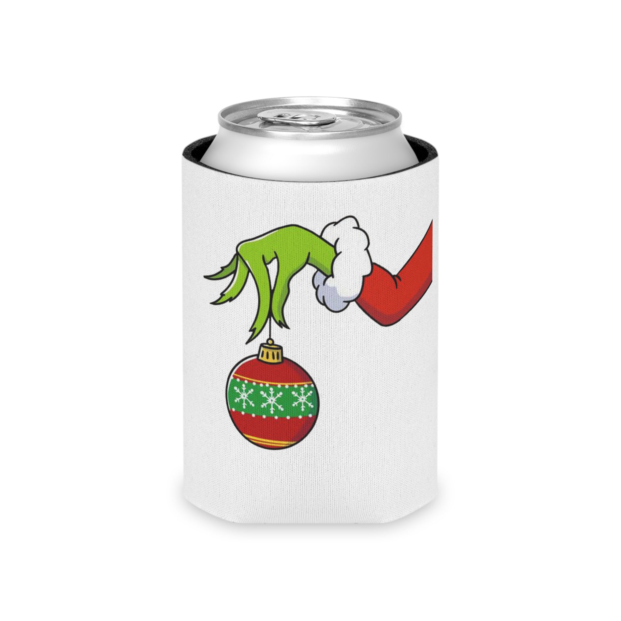 Grinch Ornament Movie Funny Humor Beer Holiday Christmas Can Cooler