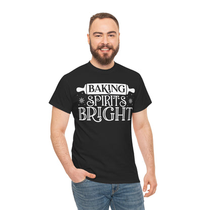 Baking Spirits Bright Cooking Christmas Holiday Santa Gift Men's Women's T-Shirt