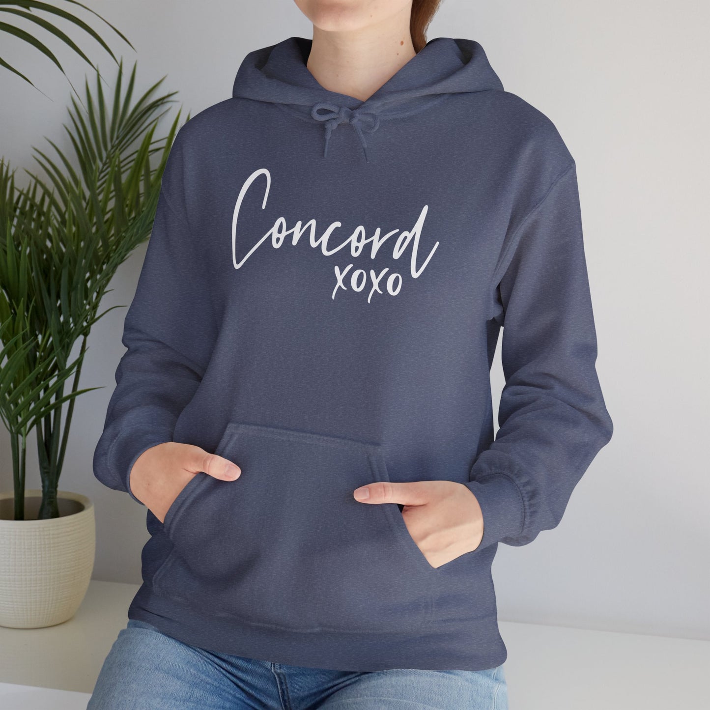 Concord North Carolina NC State Cursive Hoodie