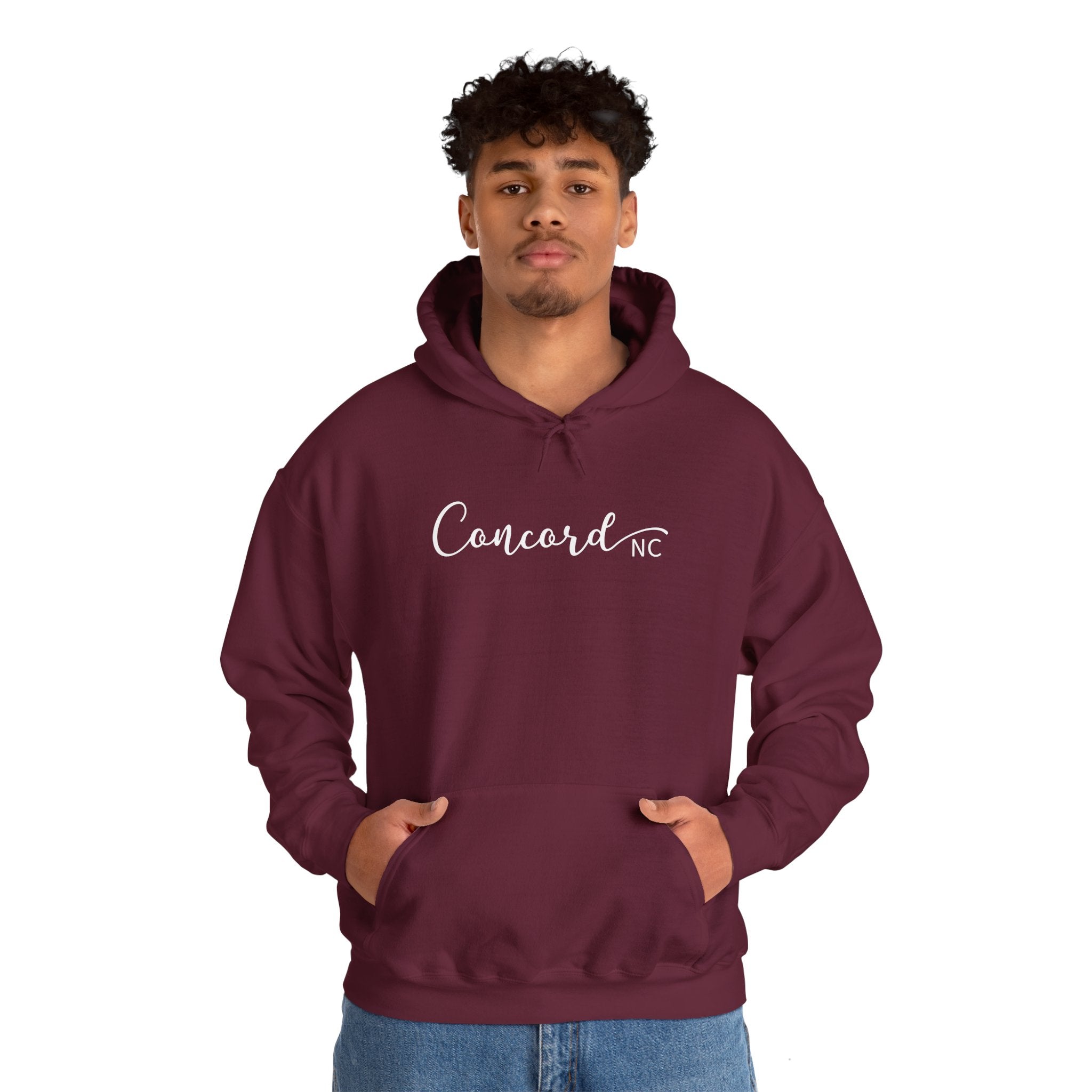 Concord North Carolina NC State Cursive Hoodie