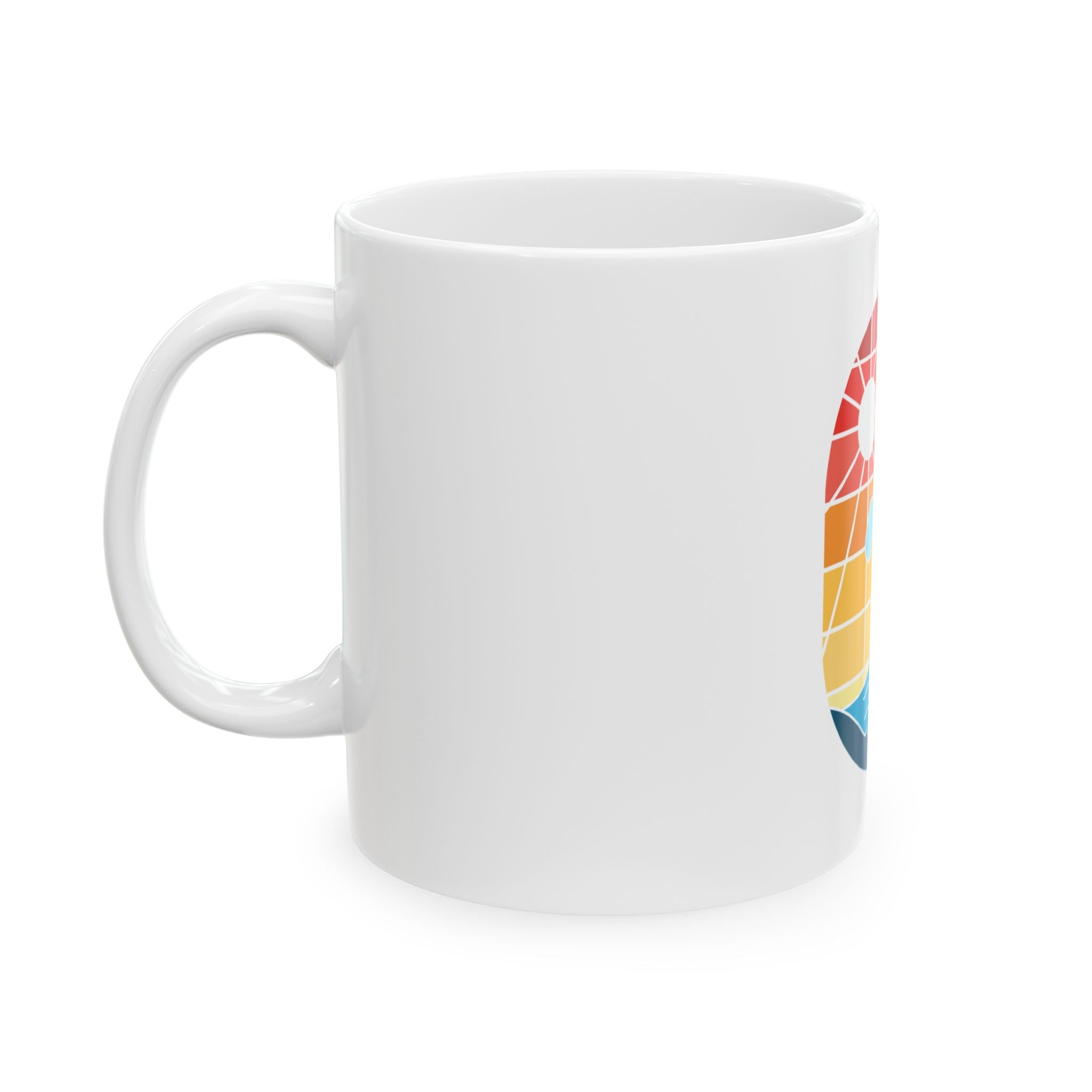 Cute Wave Ocean Sunset Vintage Retro Ceramic Coffee Mug