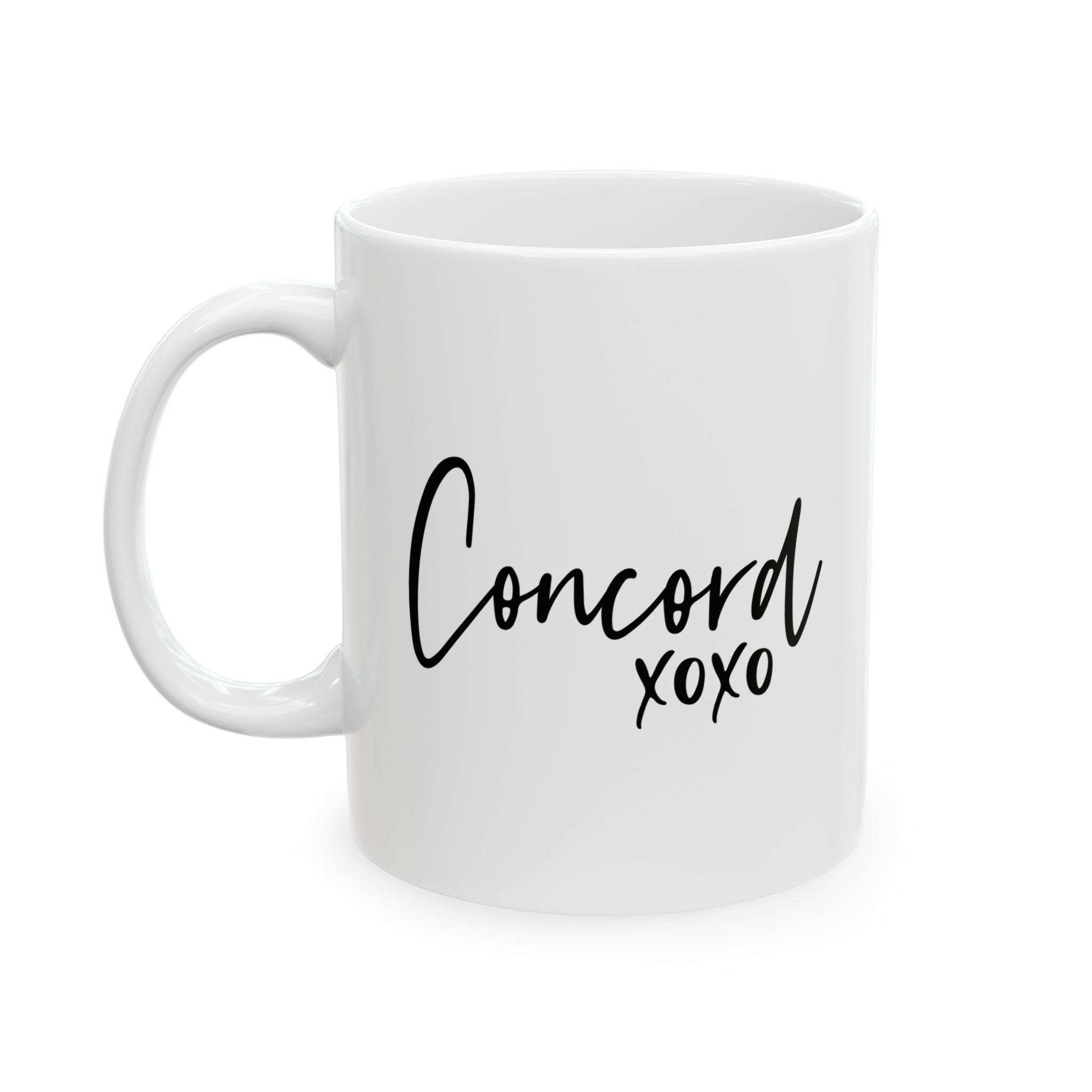 Concord North Carolina NC State Cursive Ceramic Coffee Mug