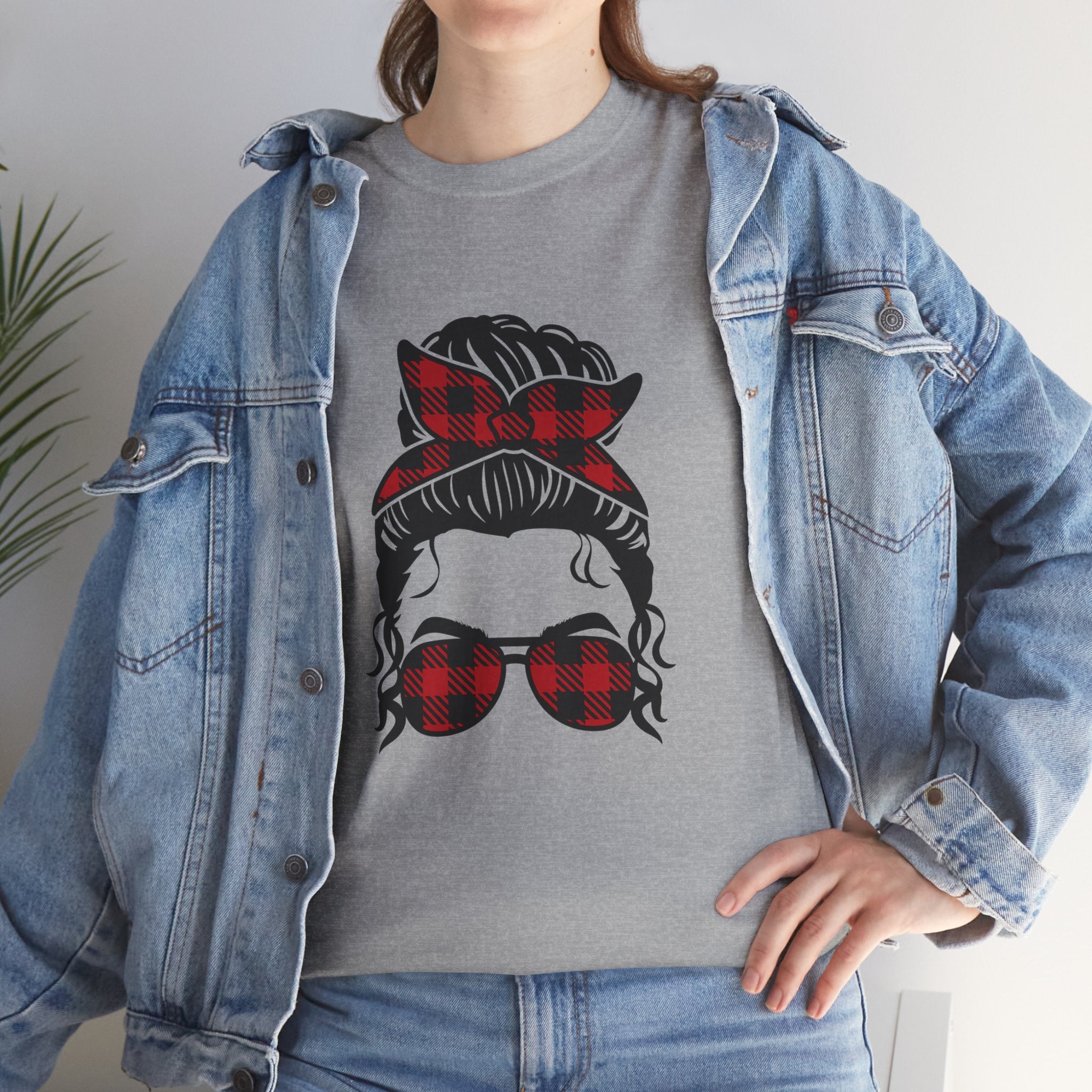 Women's Boho Plaid Crafts Fashion Cute Unisex T-Shirt