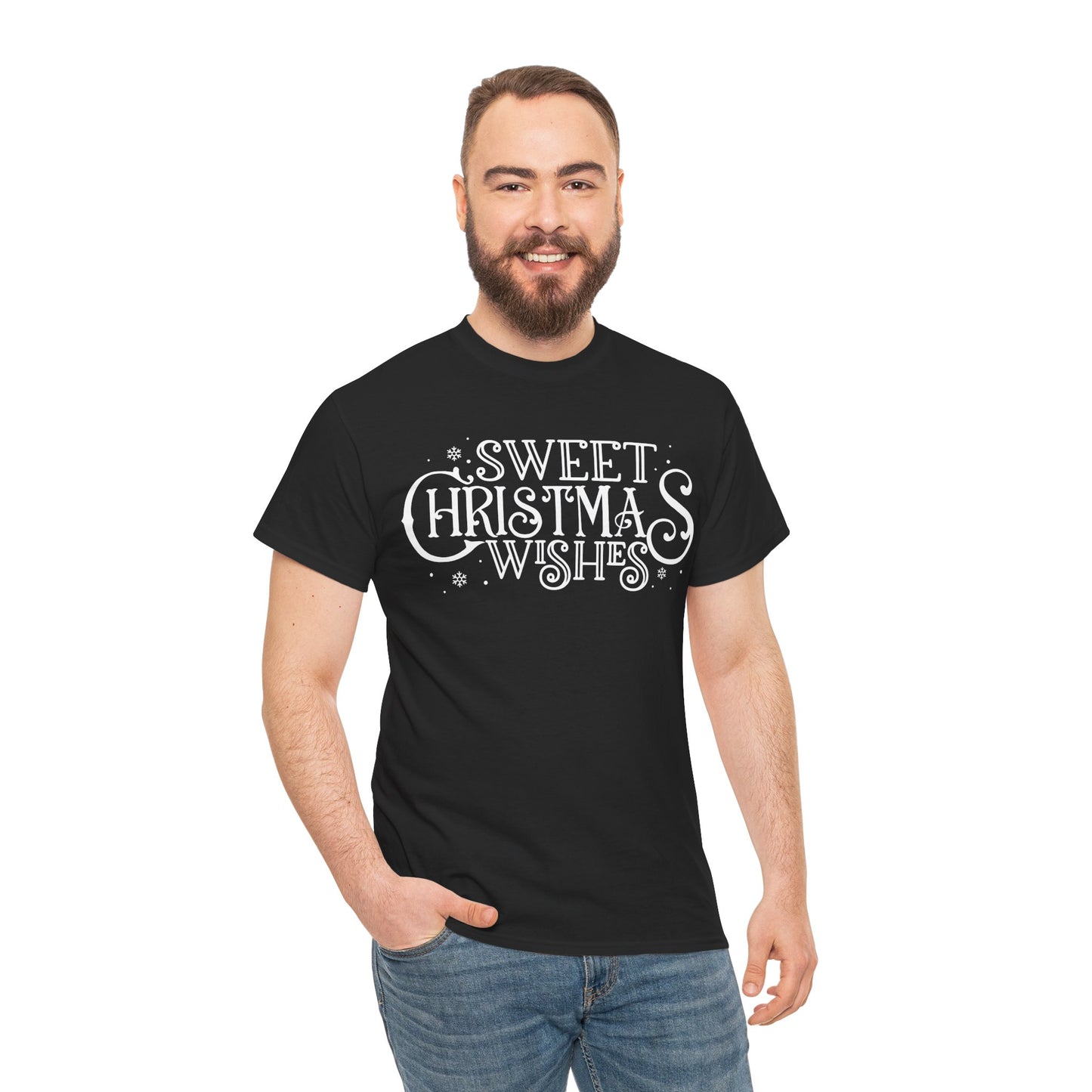Sweet Christmas Wishes Cute Holiday Graphic Novelty T-Shirt