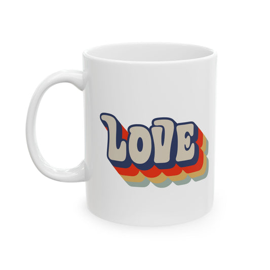 Cute Retro Vintage Love Ceramic Coffee Mug