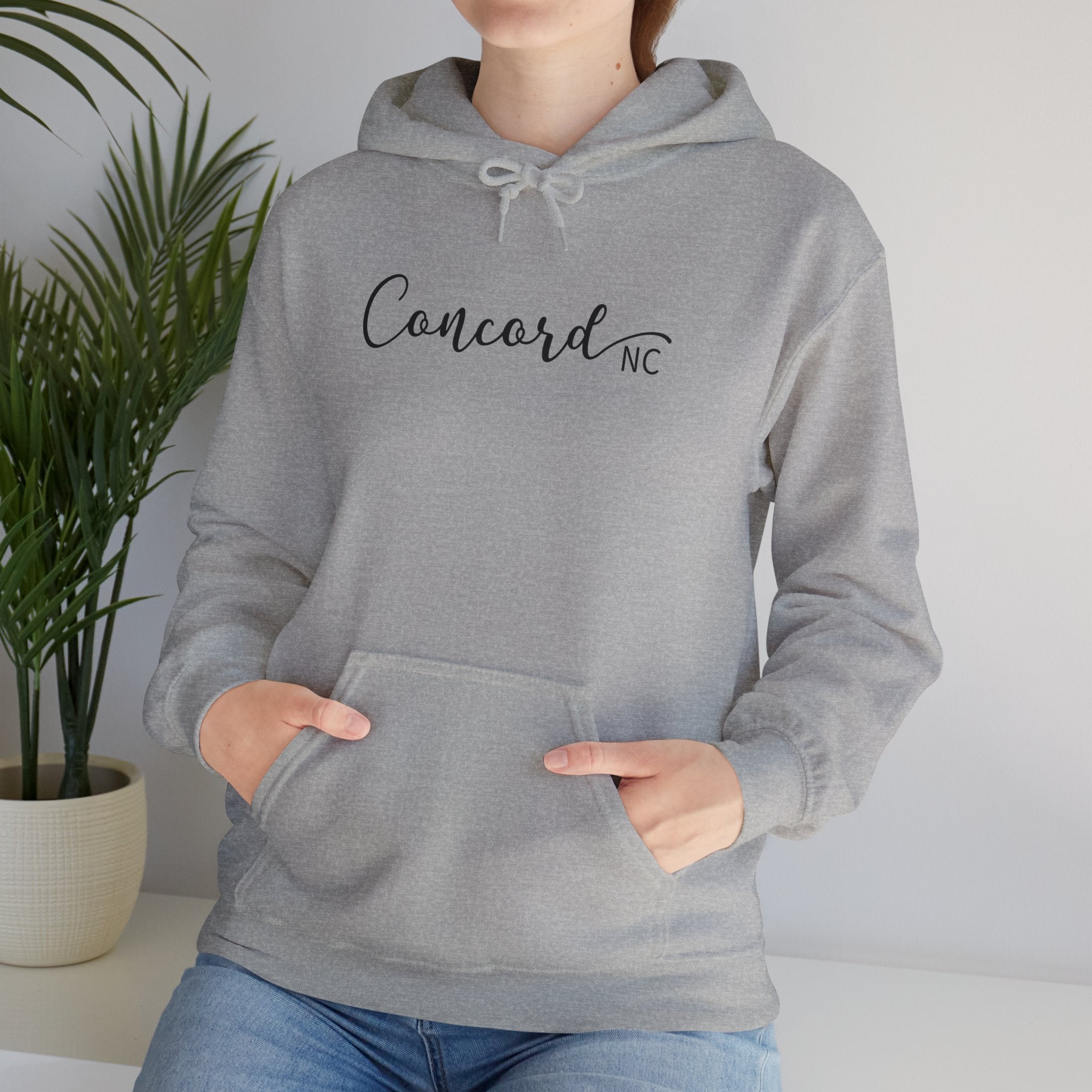 Concord North Carolina NC State Cursive Hoodie