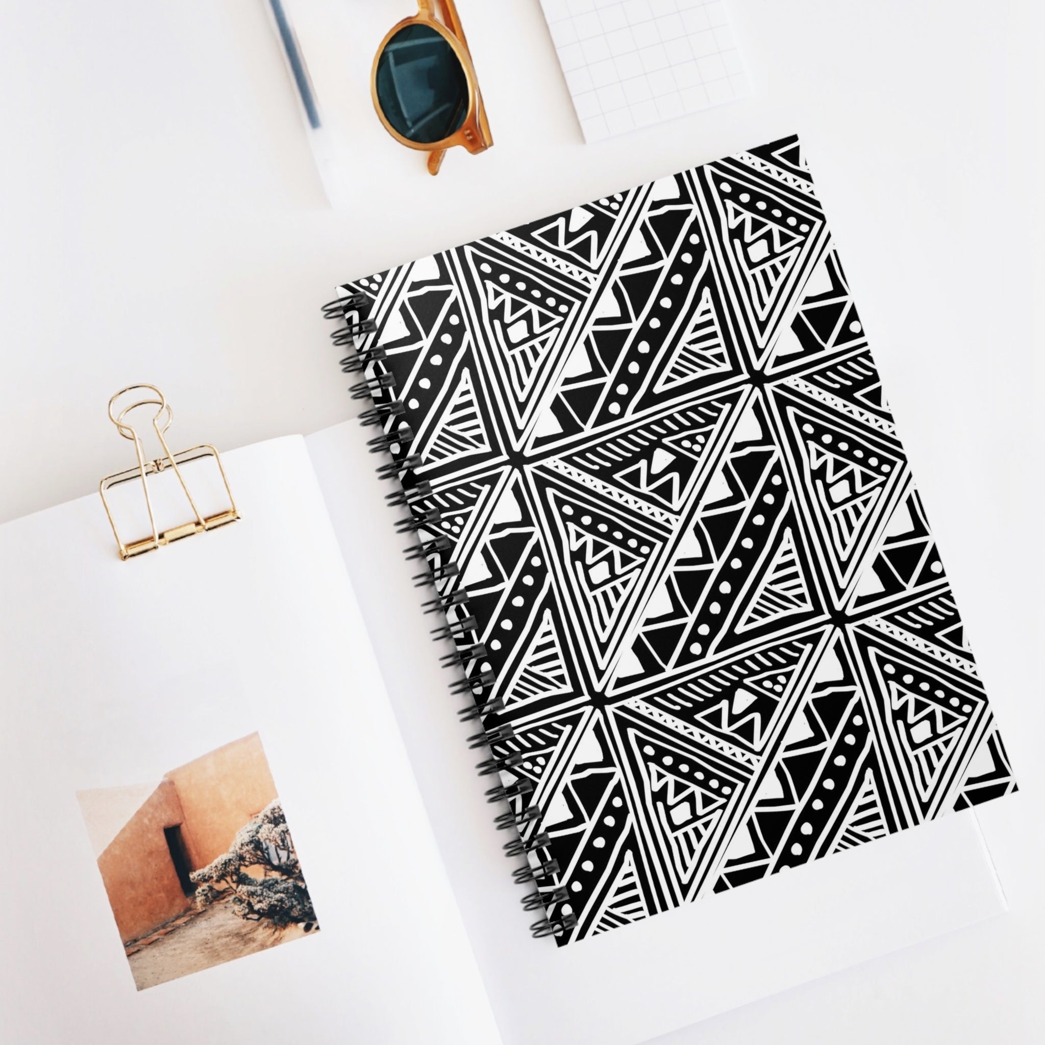 Modern Egyptian Textile Style Retro Spiral Journal Notebook