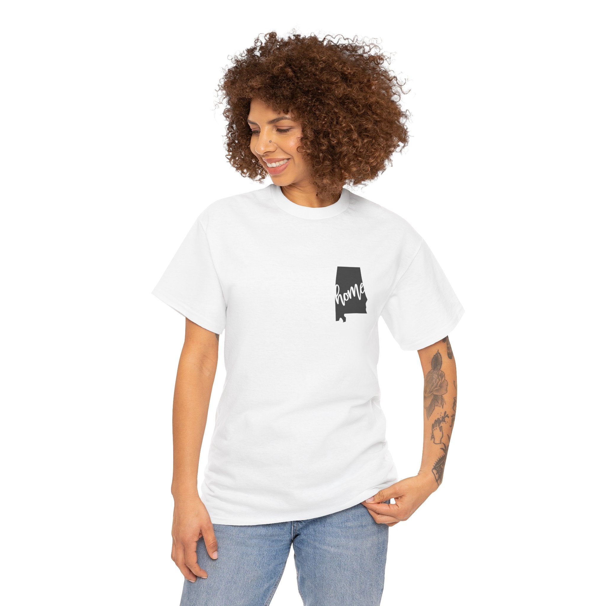 Alabama USA State Home Mens Women Unisex Heavy Cotton Tee