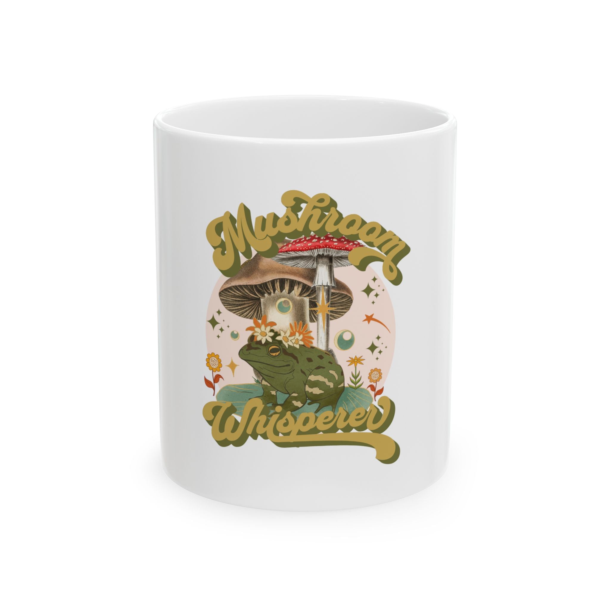 Mushroom Whisperer Toad Graphic Novelty Ceramic Coffee Mug