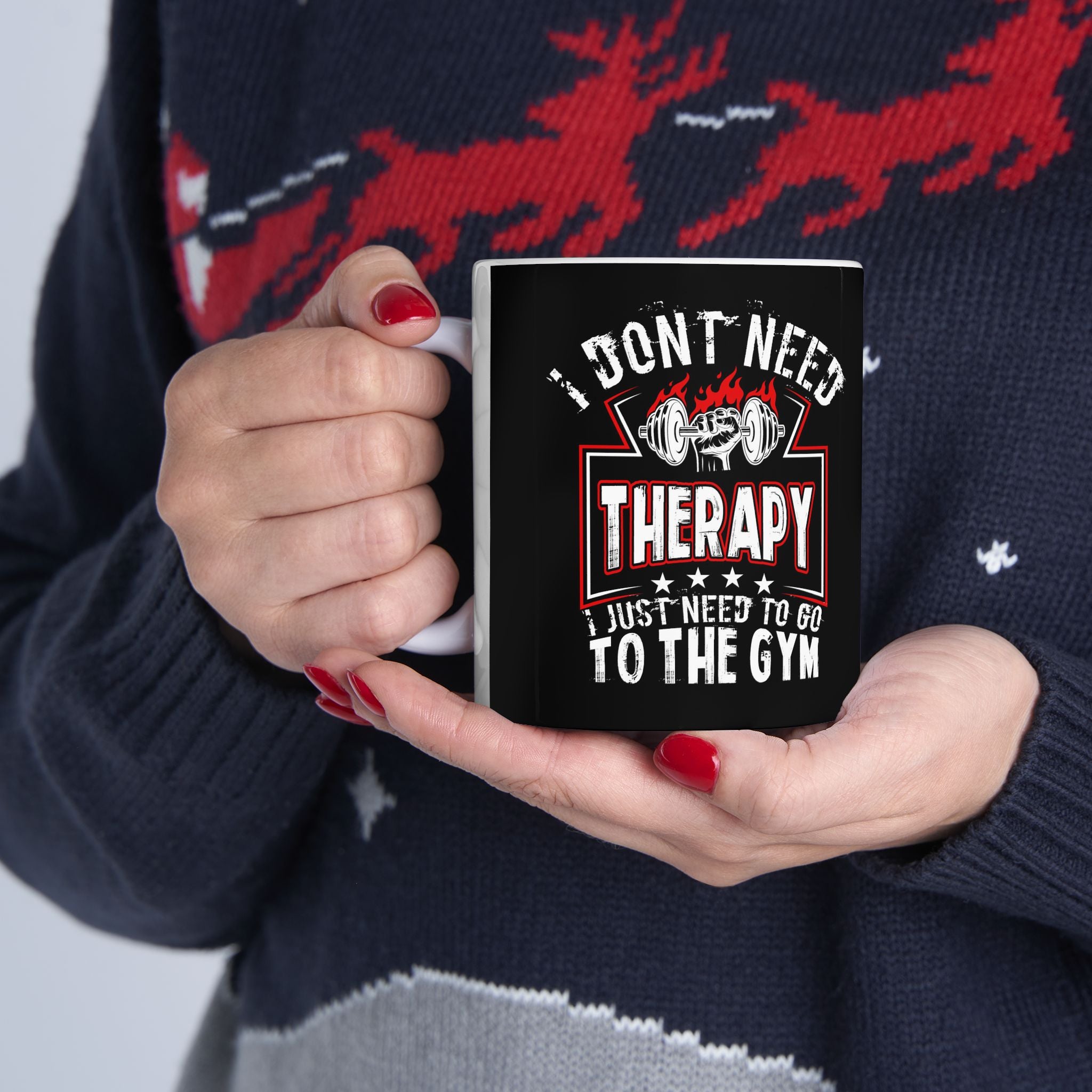 I Don't Need Therapy I Just Need The Gym Funny Fitness Coffee Ceramic Mug