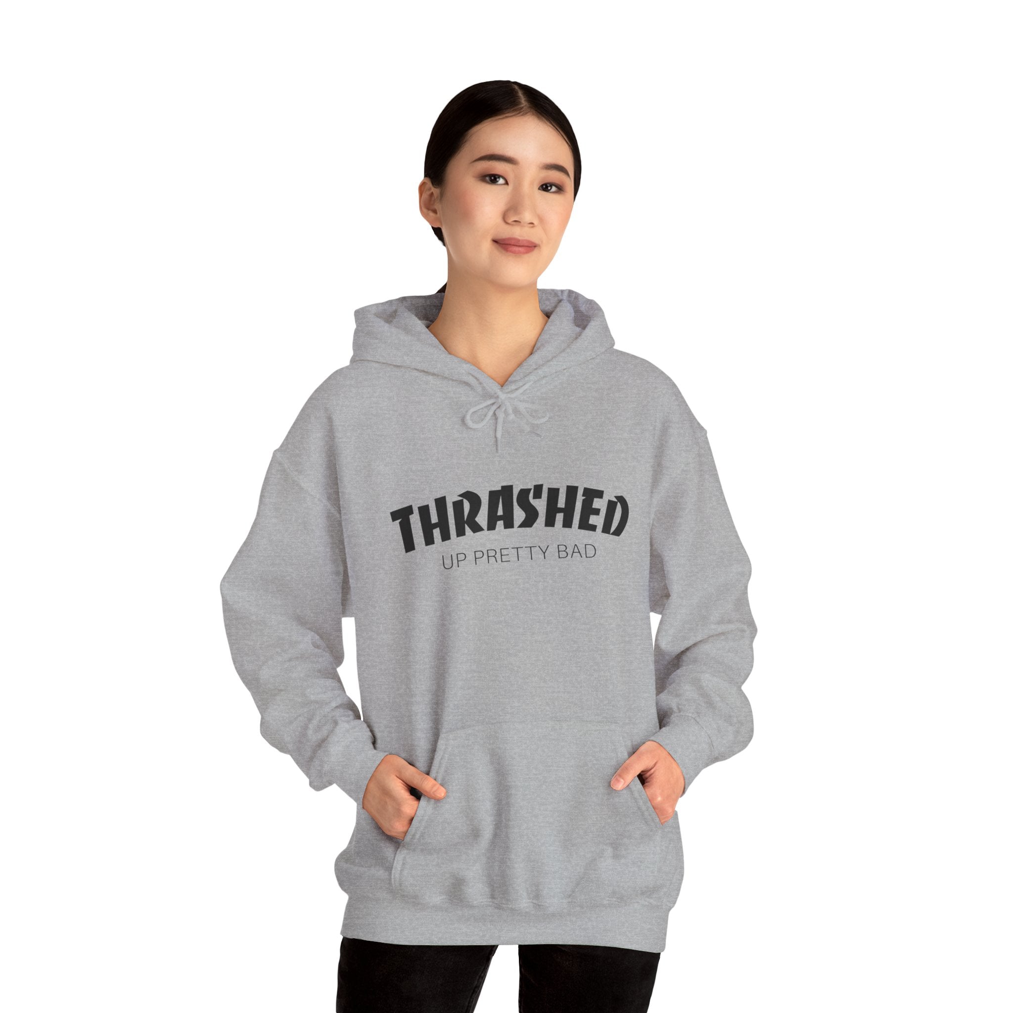 Funny Thrashed Up Pretty Bad Skateboarding Unisex Hoodie