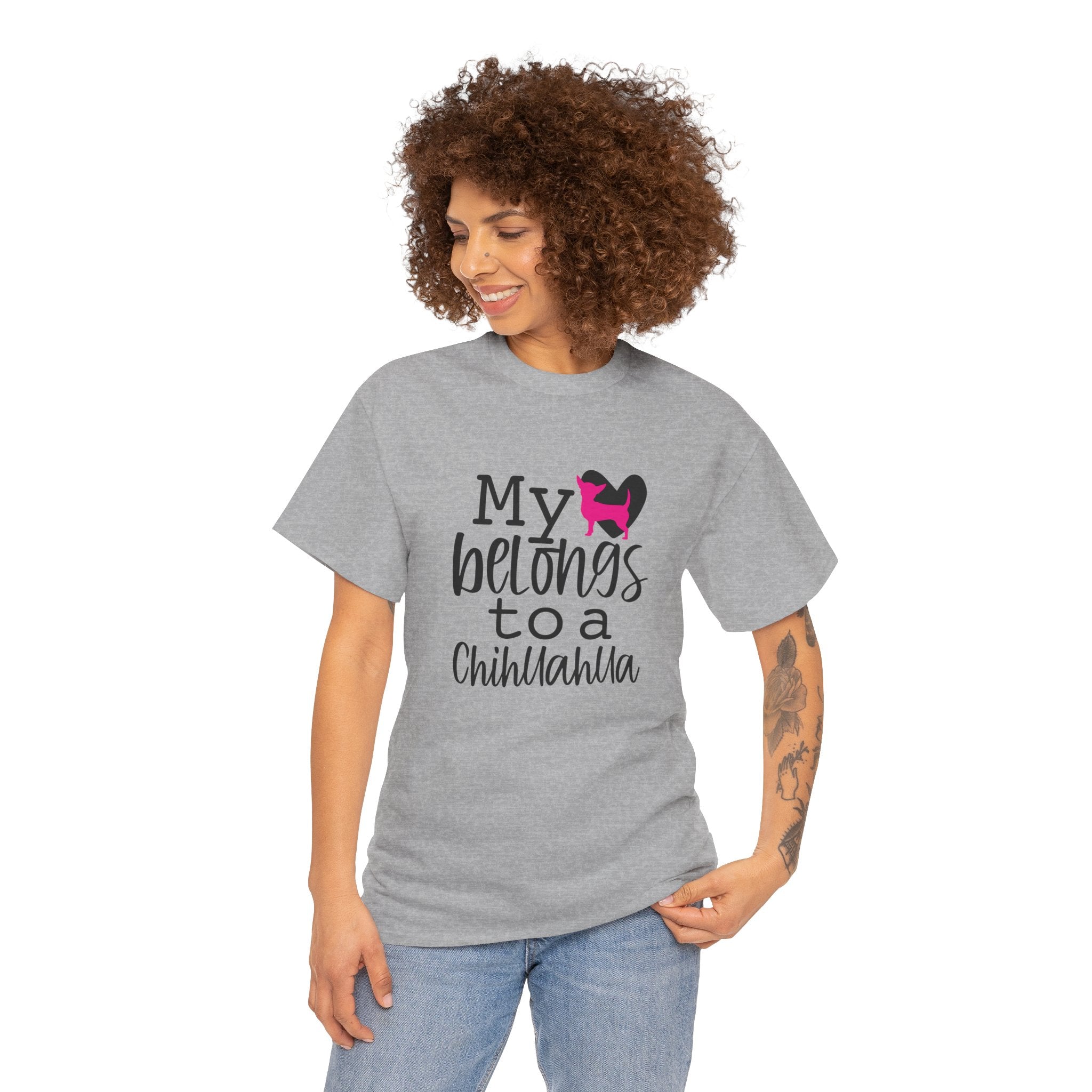 My Heart Belongs To A Chihuahua Dog Lover Gift Unisex Graphic Novelty Tee