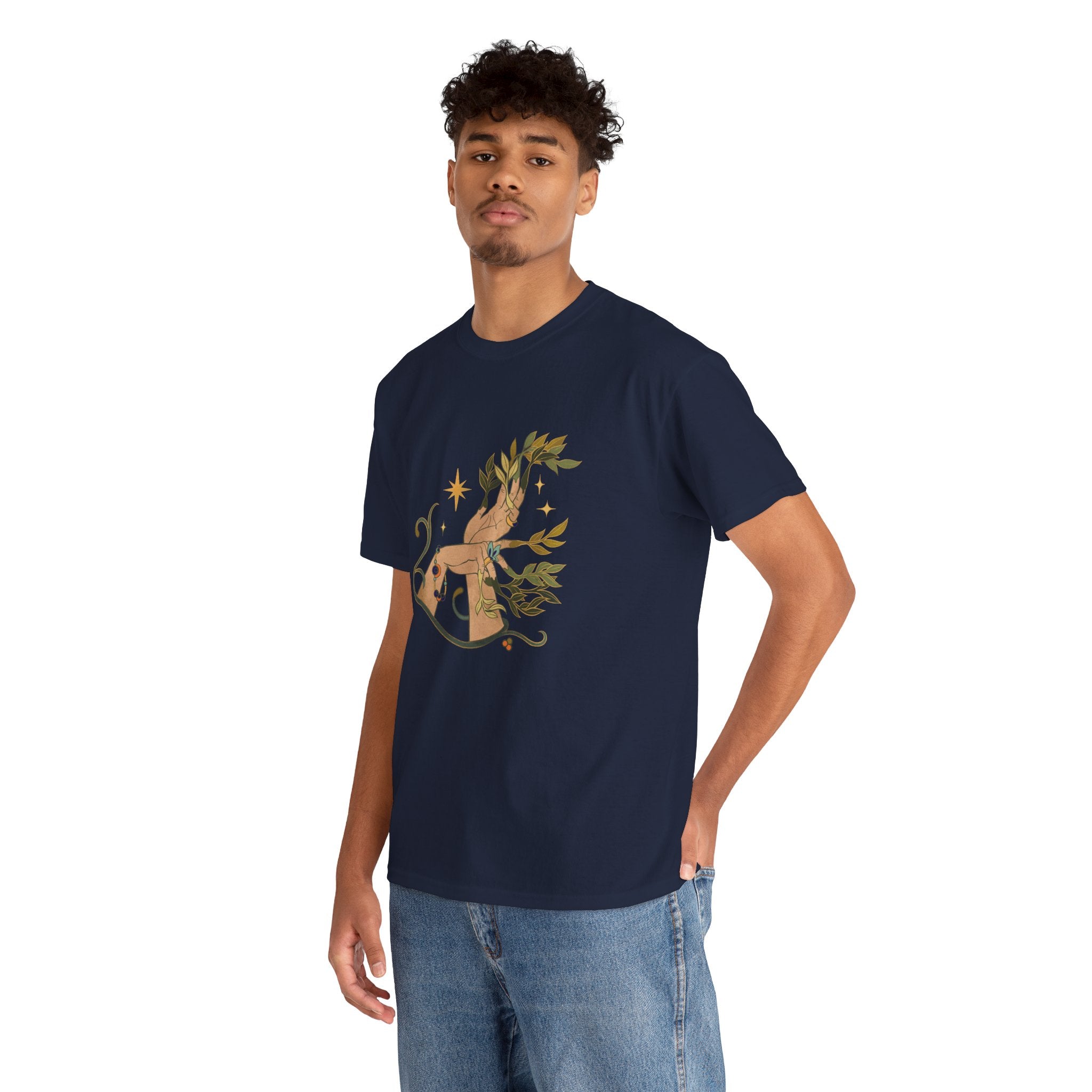 Bohohemian Plant Hands Unisex Graphic Novelty Shirt Tee