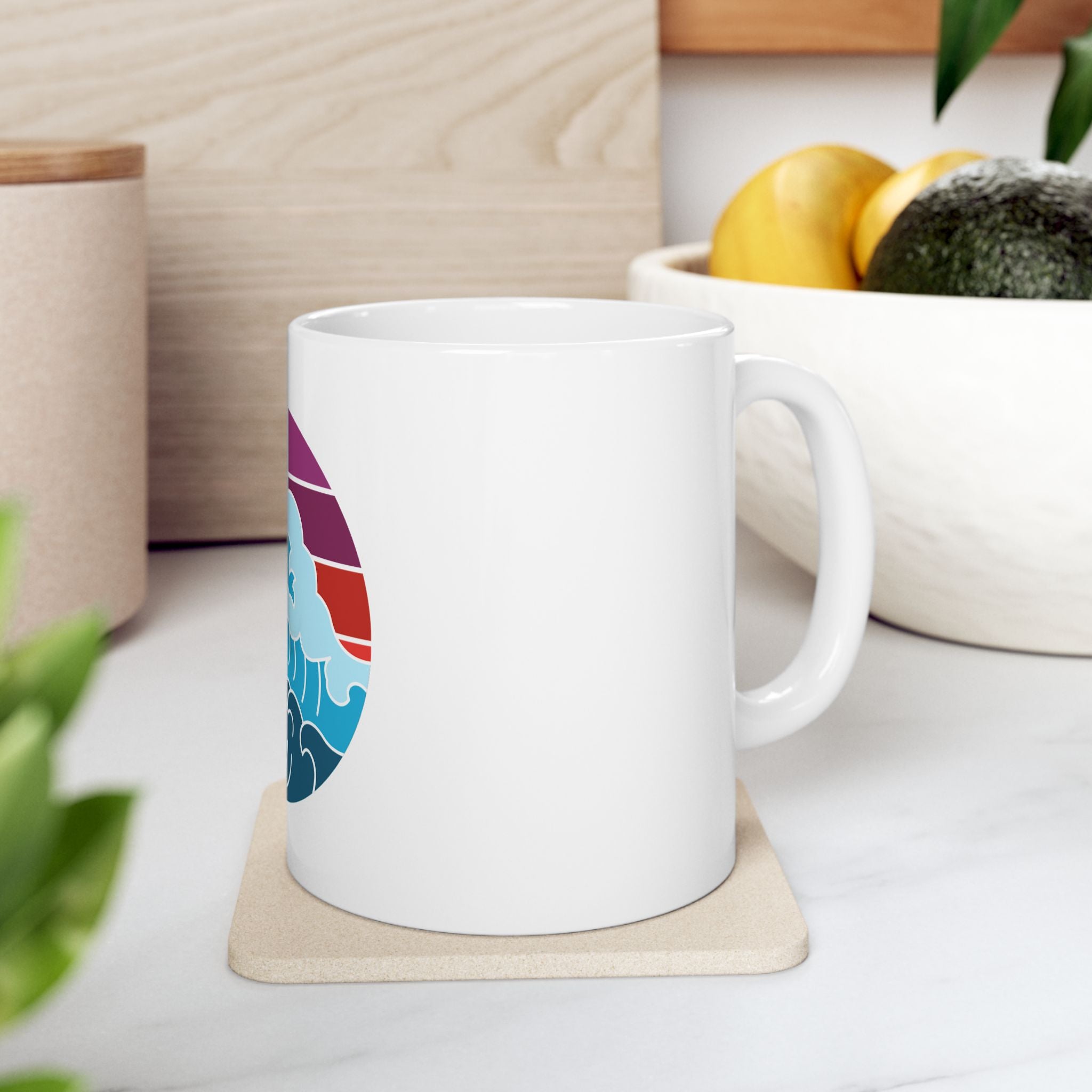 Cute Wave Retro Vintage Ceramic Coffee Mug