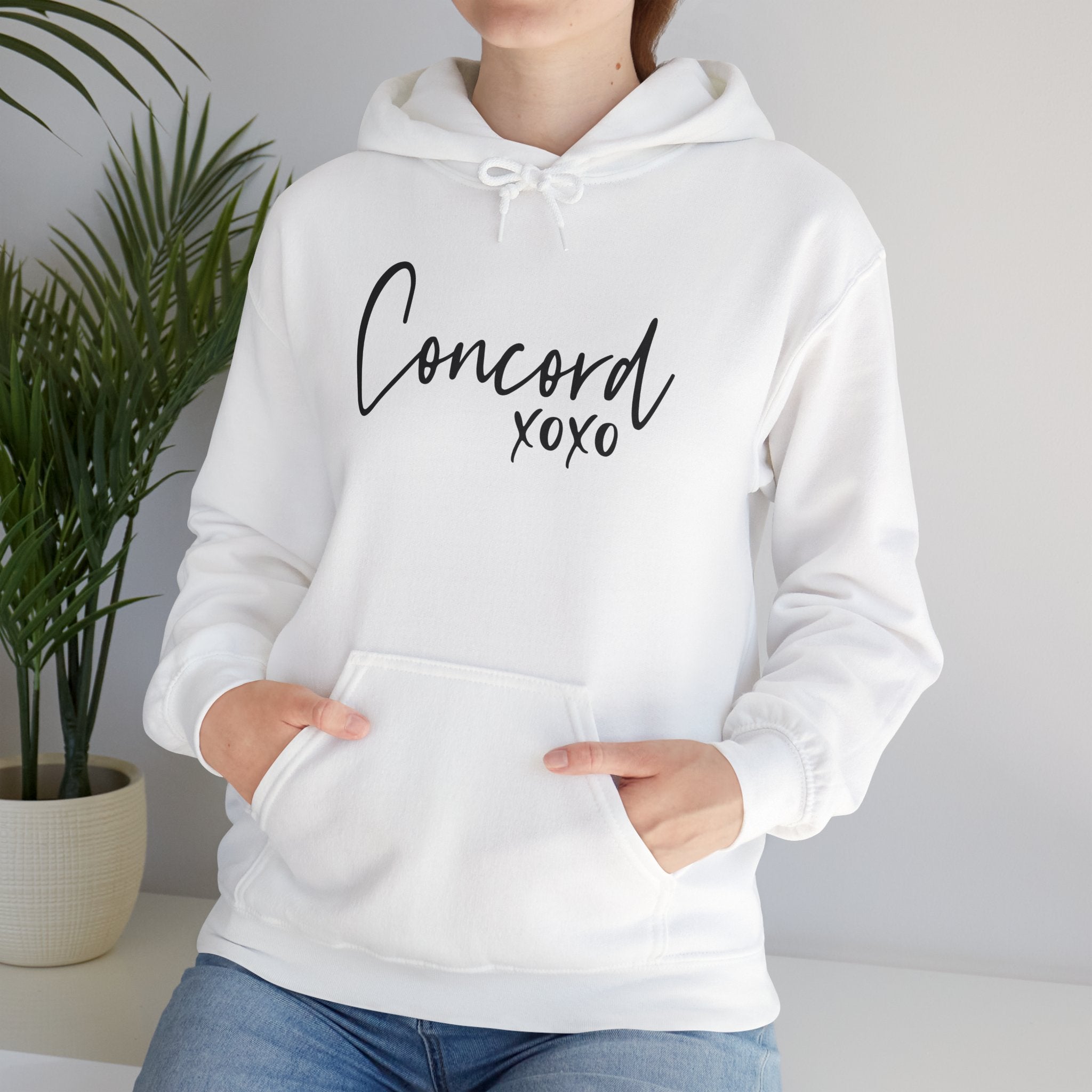 Concord North Carolina NC State Cursive Hoodie