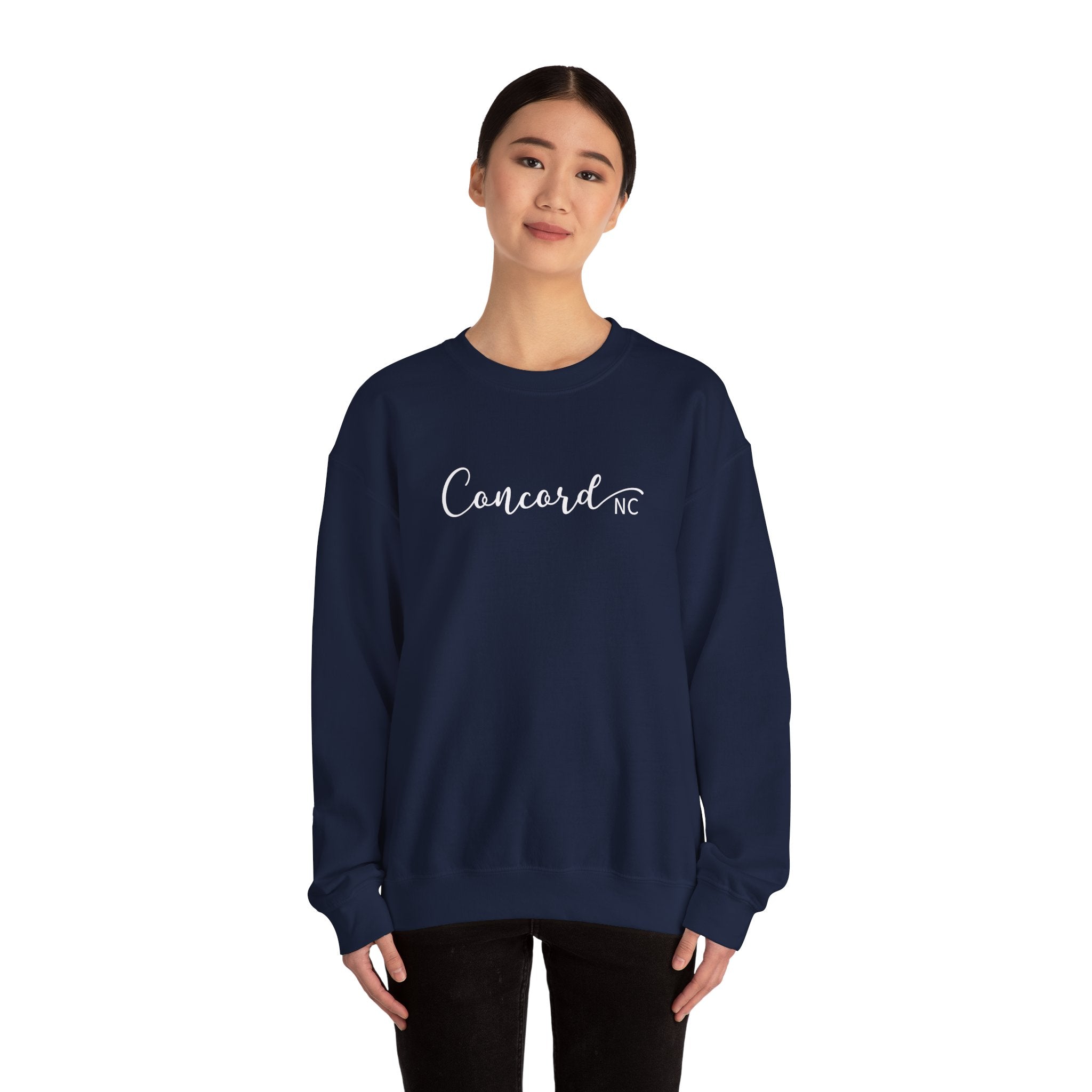 Concord North Carolina NC State Cursive Crewneck Sweatshirt