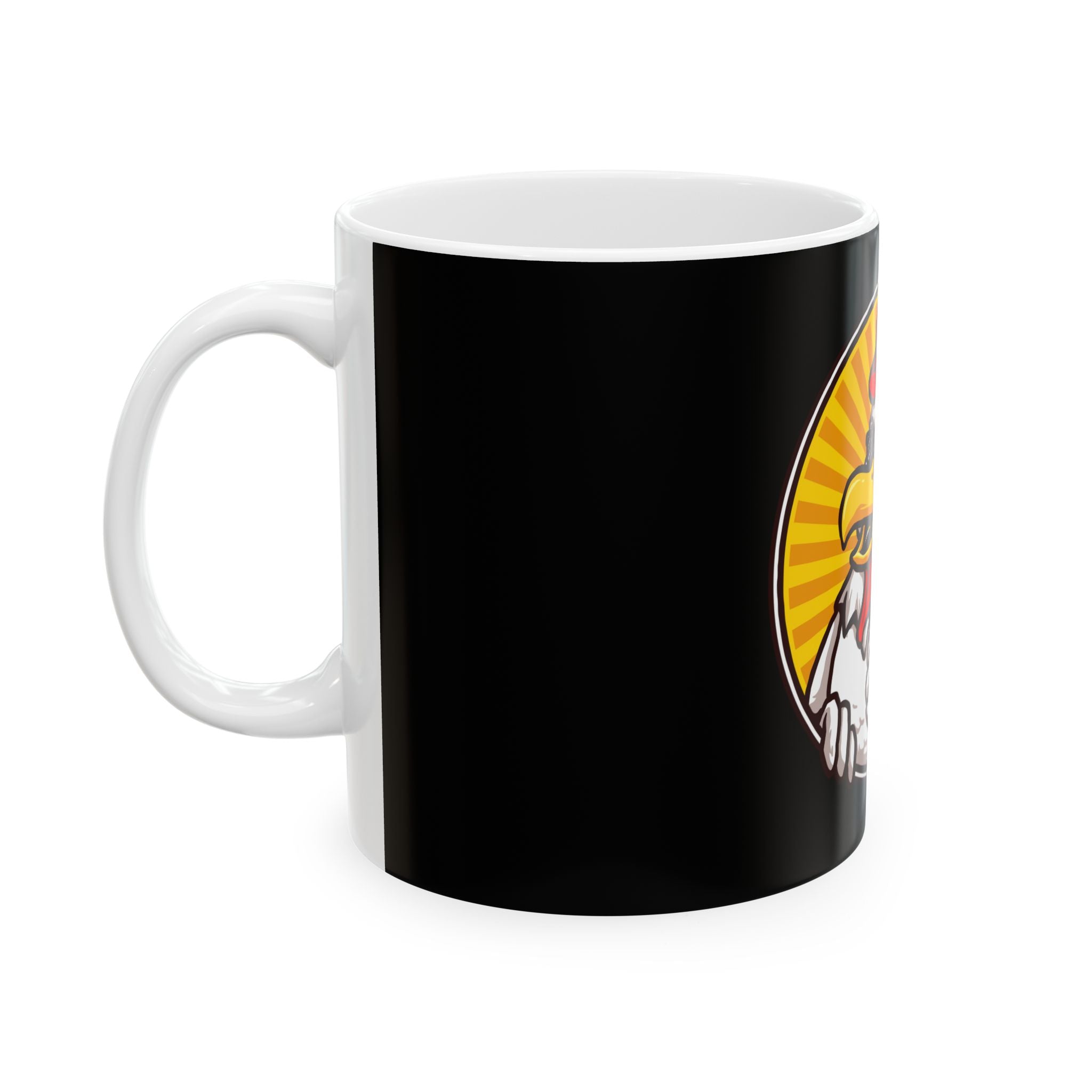 Funny Thumbs Up Cartoon Chicken Novelty Graphic Gift Coffee Mug