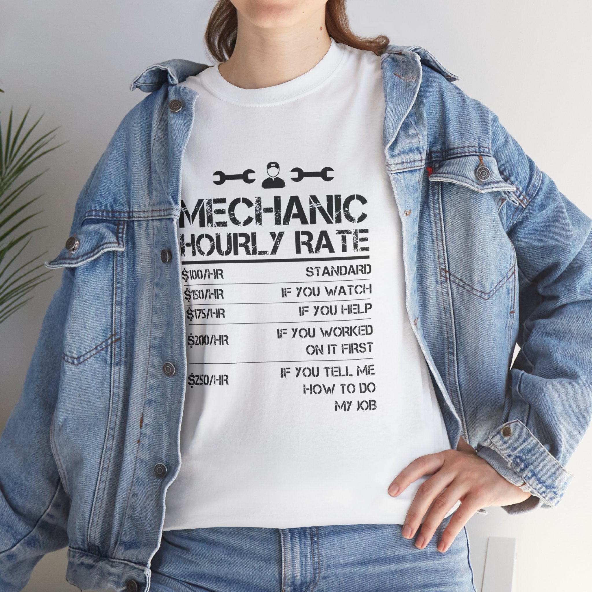 Mechanic Hourly Rate Meme Funny Auto Unisex Mens T-Shirt