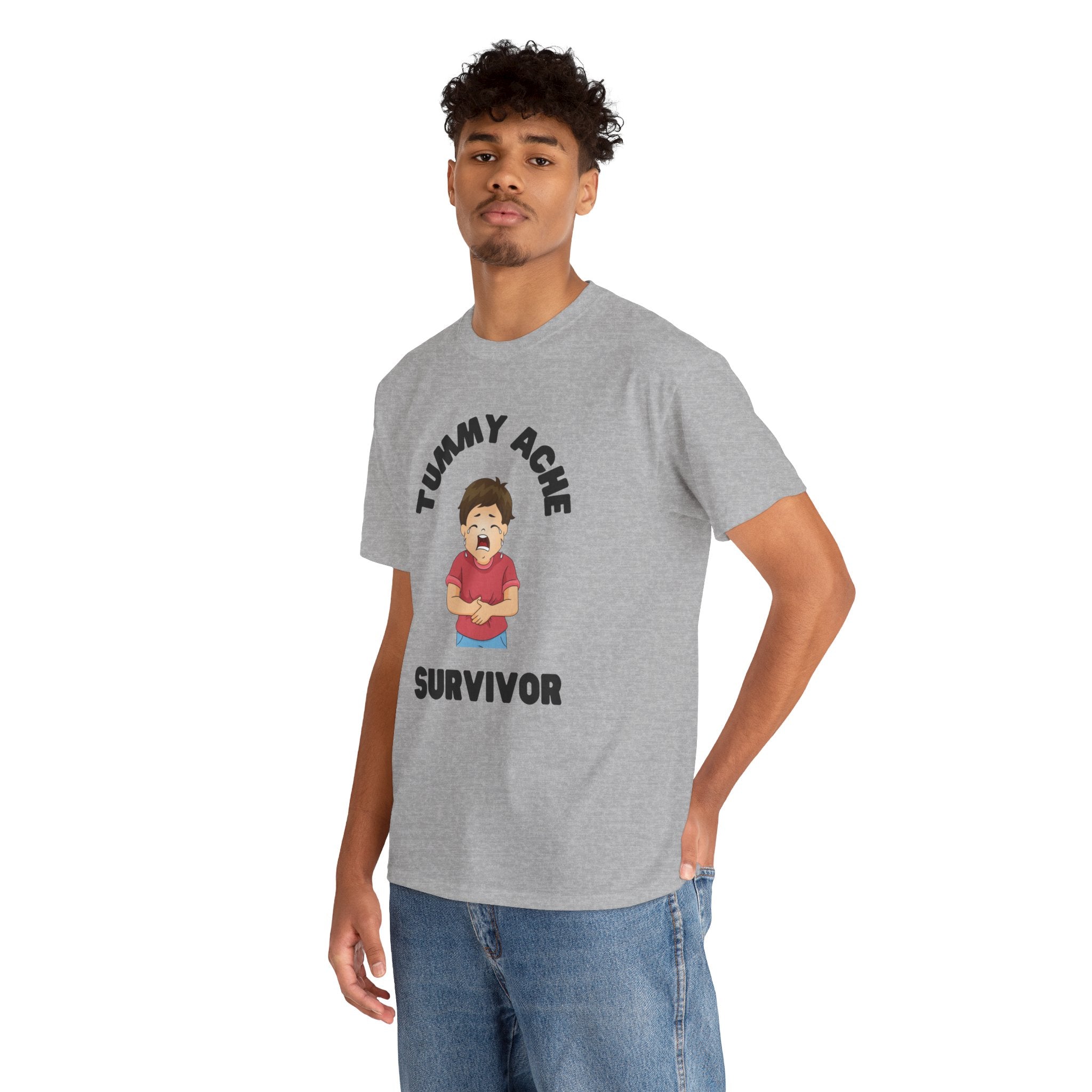 Tummy Ache Survivor Funny Meme Unisex Mens Women T-Shirt