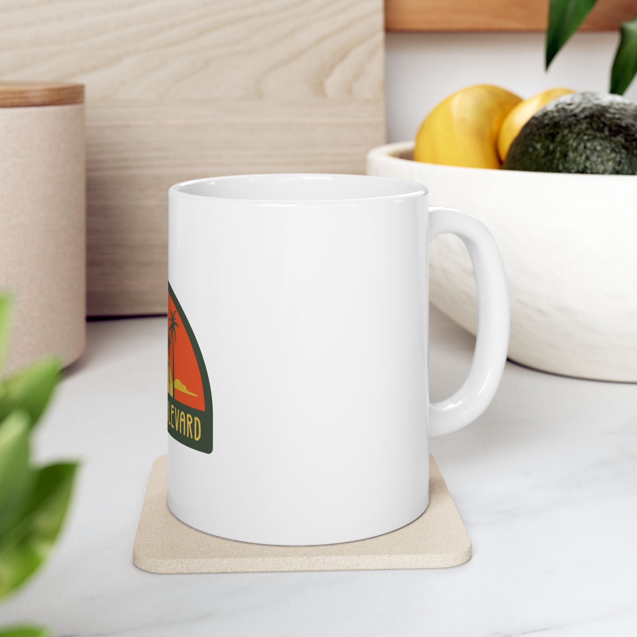 Sunset Boulevard Outdoor Camping Retro Graphic Novelty Ceramic Coffee Mug