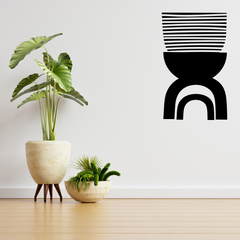 Vinilo decorativo de pared de lujo estilo bohemio abstracto para alquileres, oficinas y hogar.