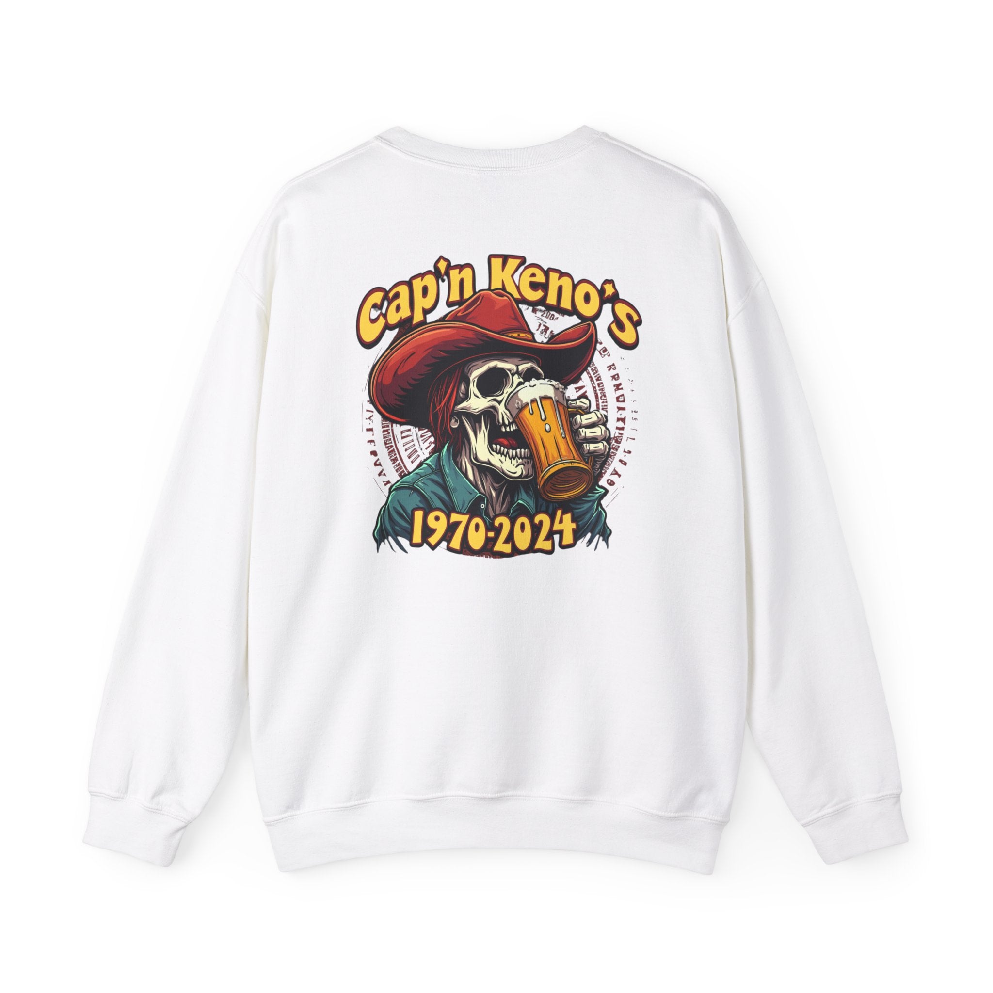 Cap'n Kenos Vintage Skull Graphic Sweatshirt