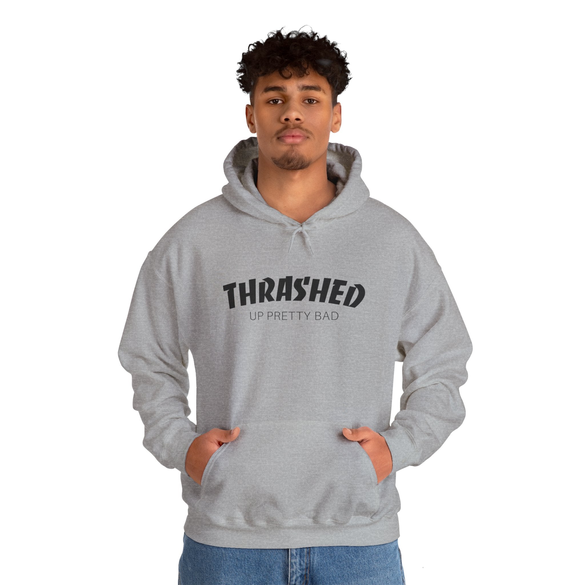 Funny Thrashed Up Pretty Bad Skateboarding Unisex Hoodie