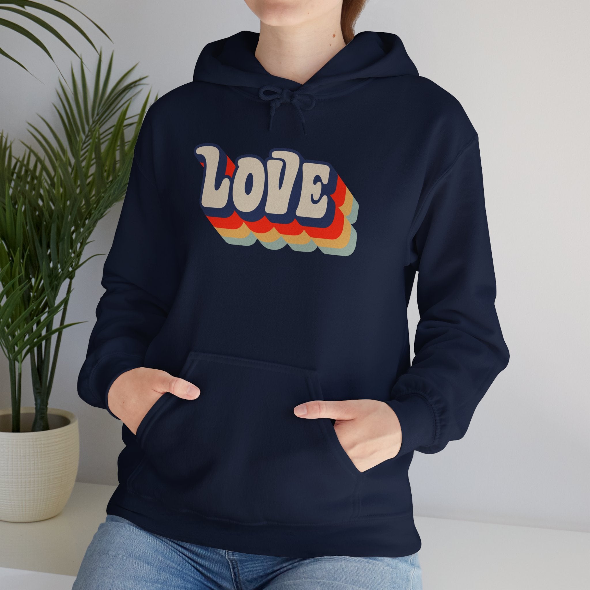 Love Retro Vintage Unisex Hoodie