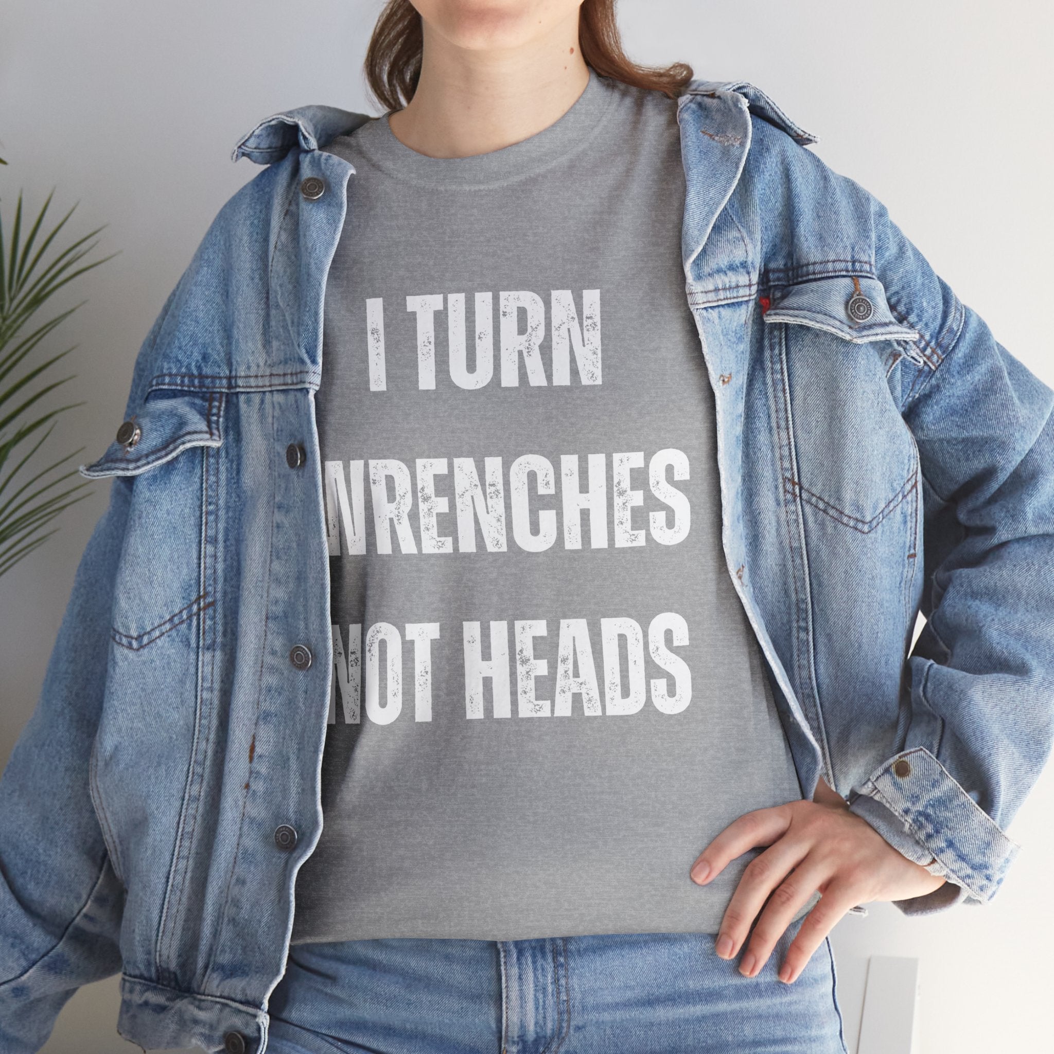 Funny I Turn Wrenches Not Heads Auto Car Mechanic Graphic Novelty Gift T-Shirt