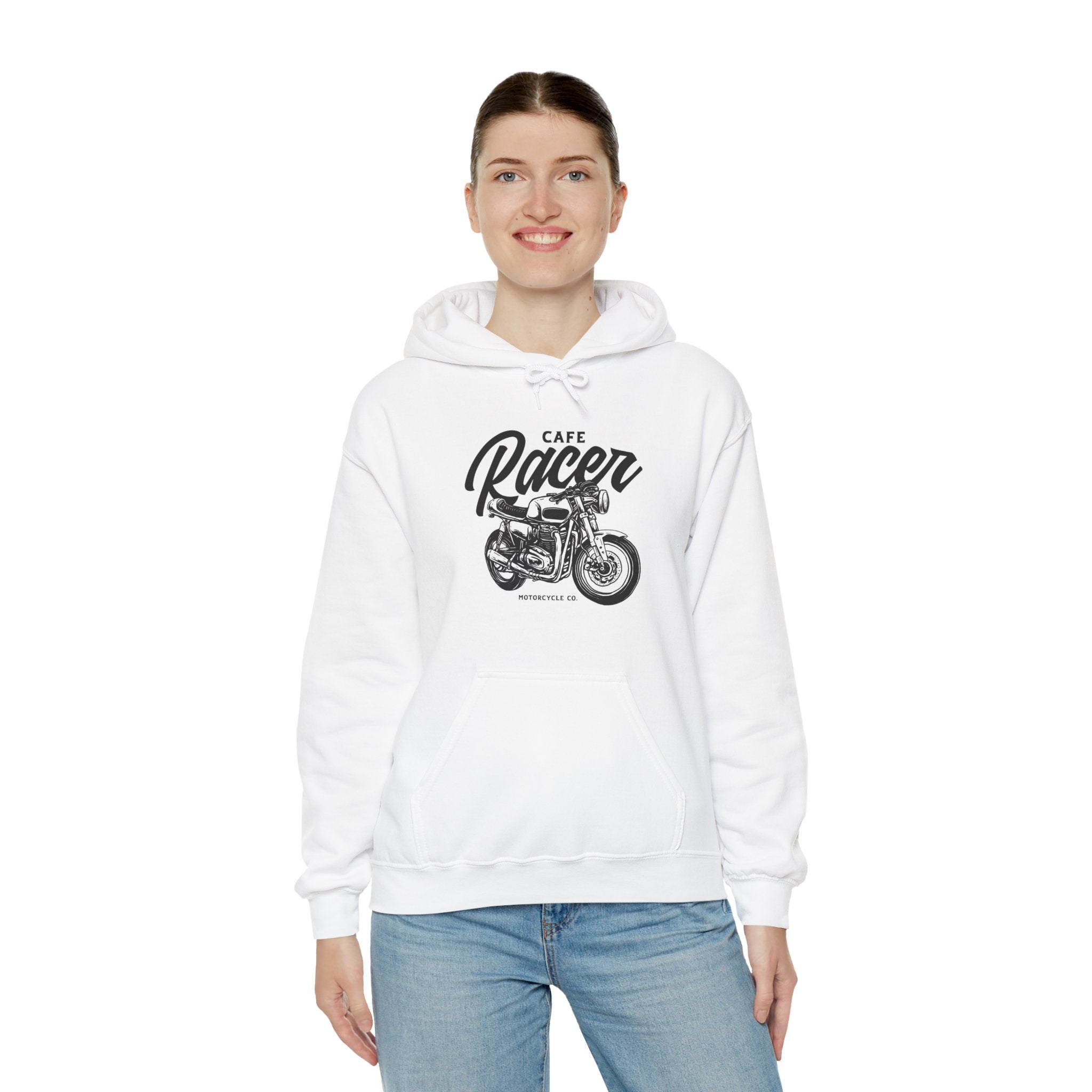 Cafe Racer Motorcycle Vintage Distressed Unisex Hoodie