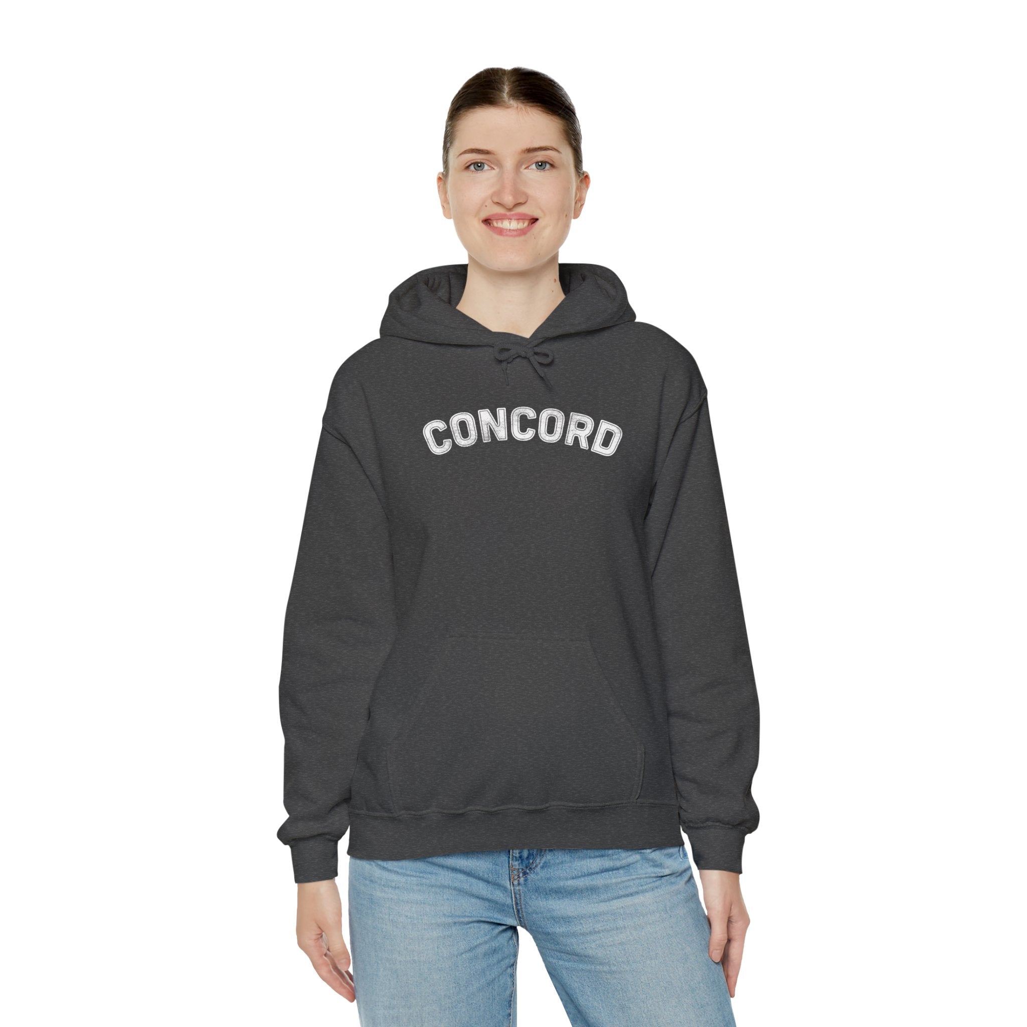 Concord North Carolina NC Curved Font Hoodie