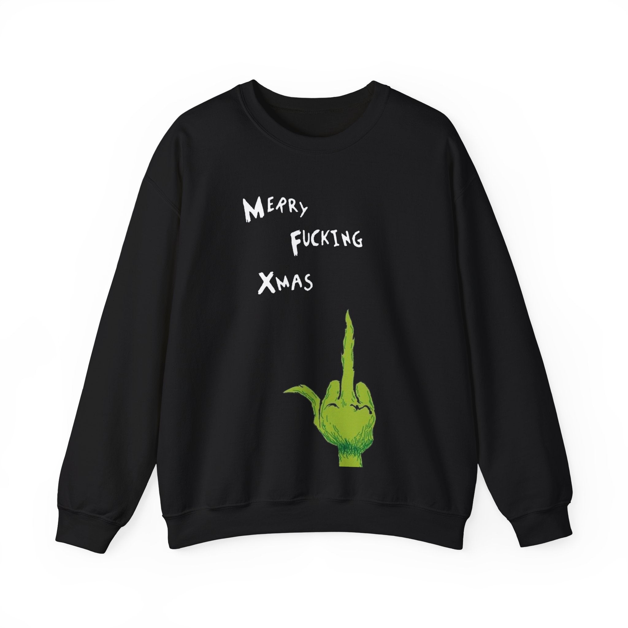 Merry F*cking Christmas Funny Grinch Movie Unisex Crewneck Sweatshirt