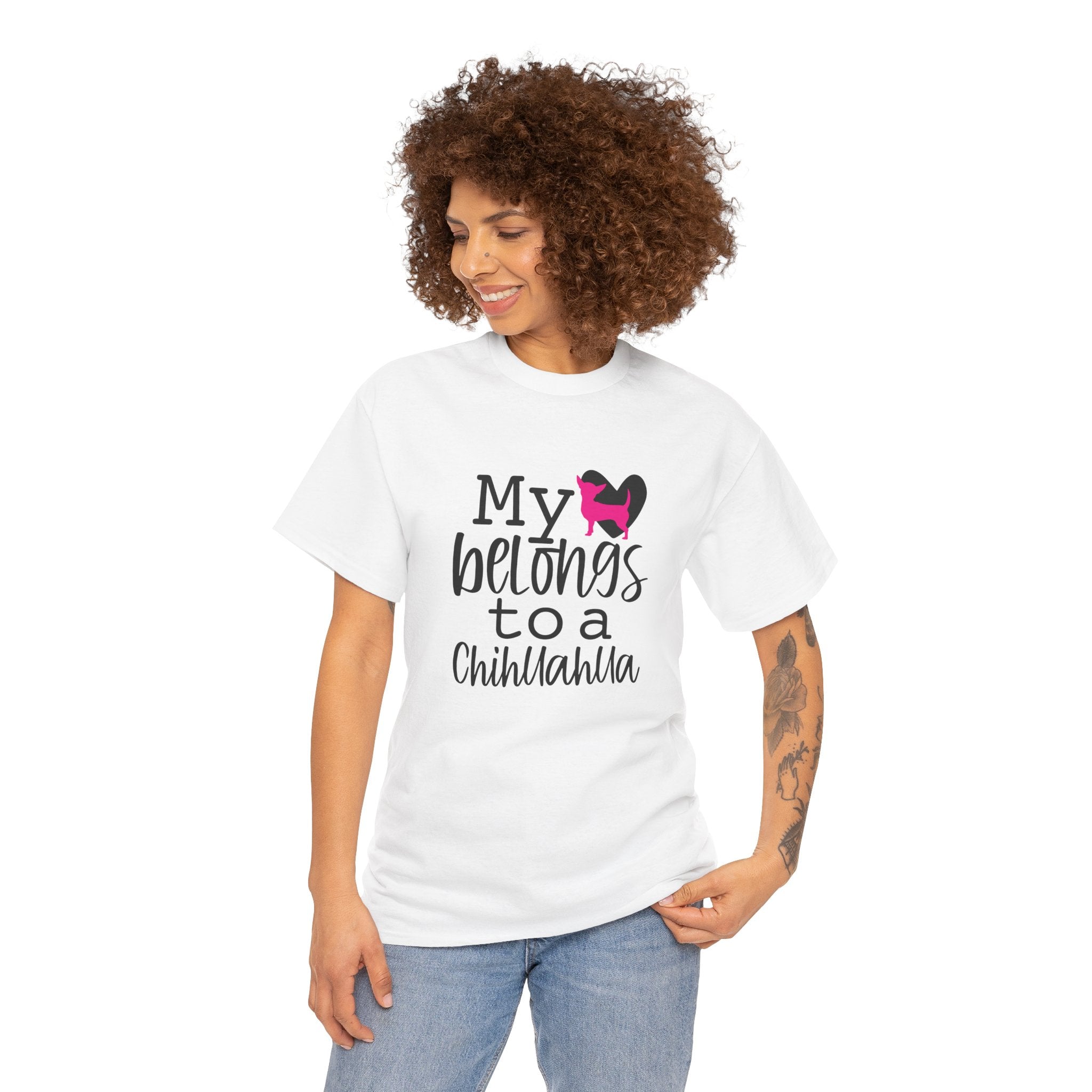 My Heart Belongs To A Chihuahua Dog Lover Gift Unisex Graphic Novelty Tee