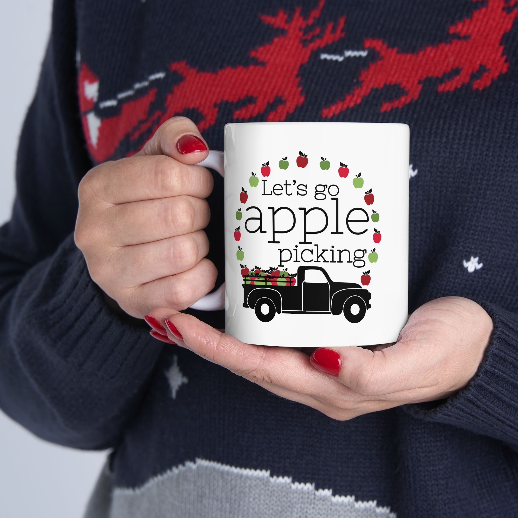 Let's Go Apple Picking Ceramic Coffee Mug