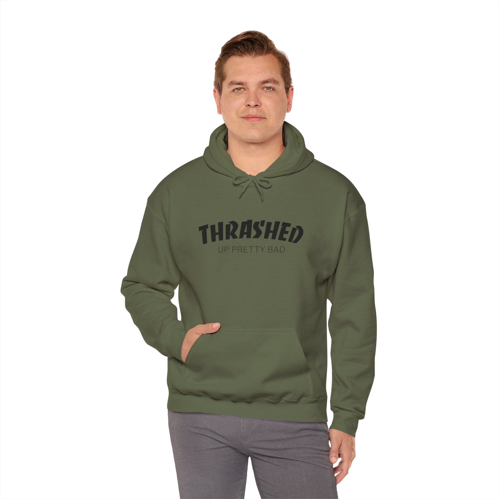 Funny Thrashed Up Pretty Bad Skateboarding Unisex Hoodie