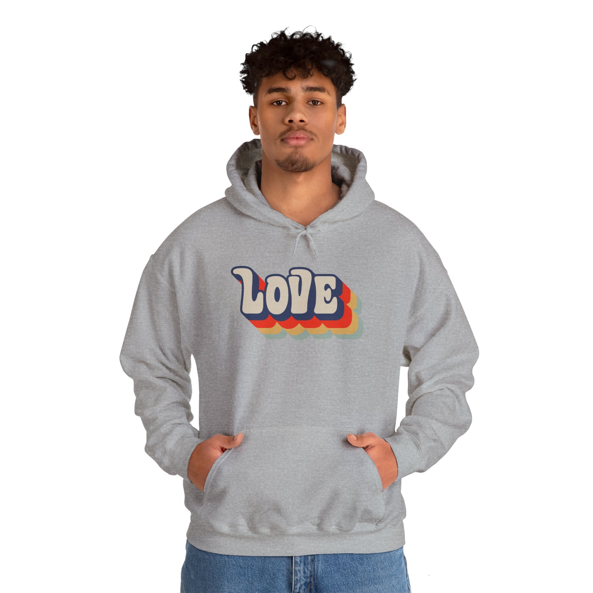 Love Retro Vintage Unisex Hoodie