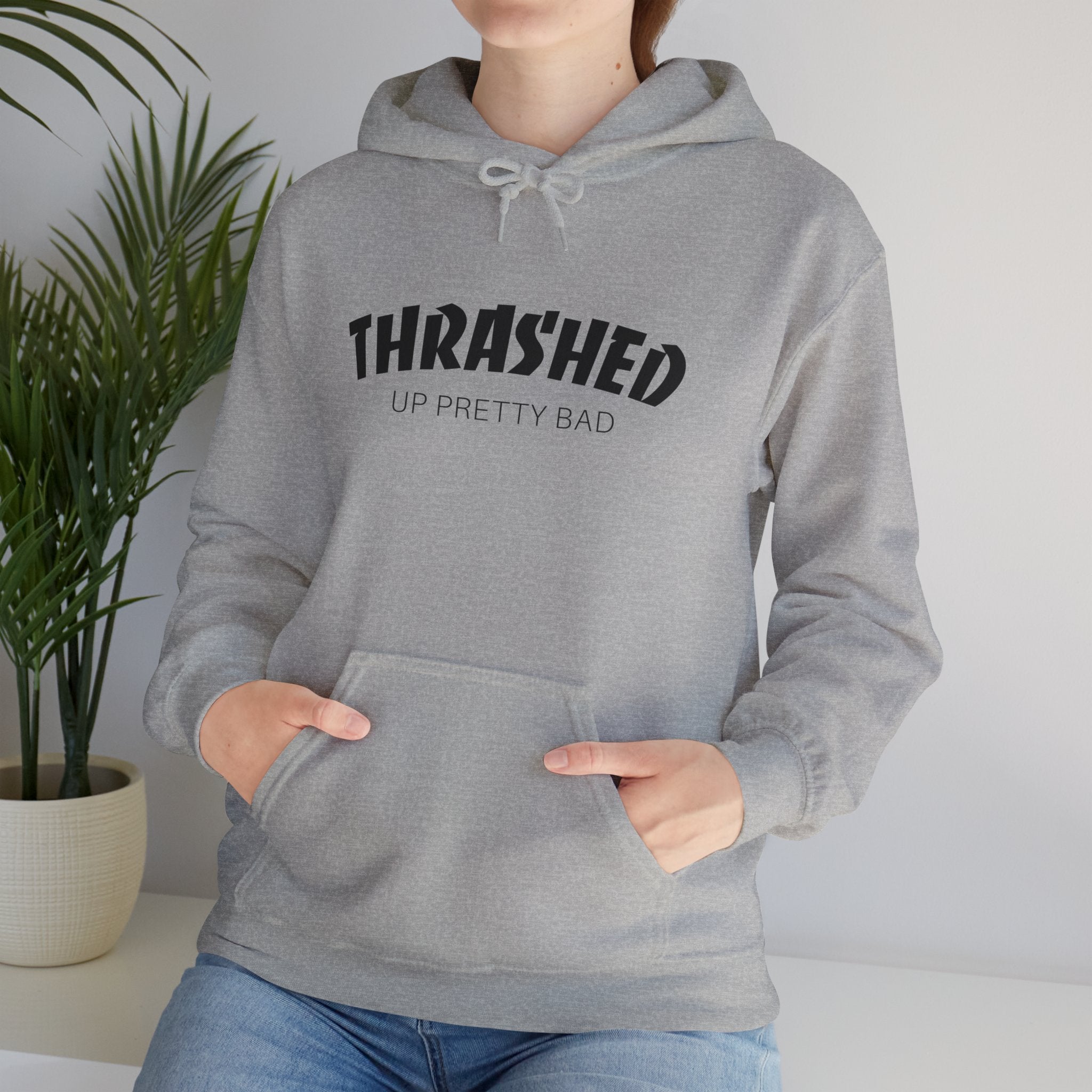 Funny Thrashed Up Pretty Bad Skateboarding Unisex Hoodie