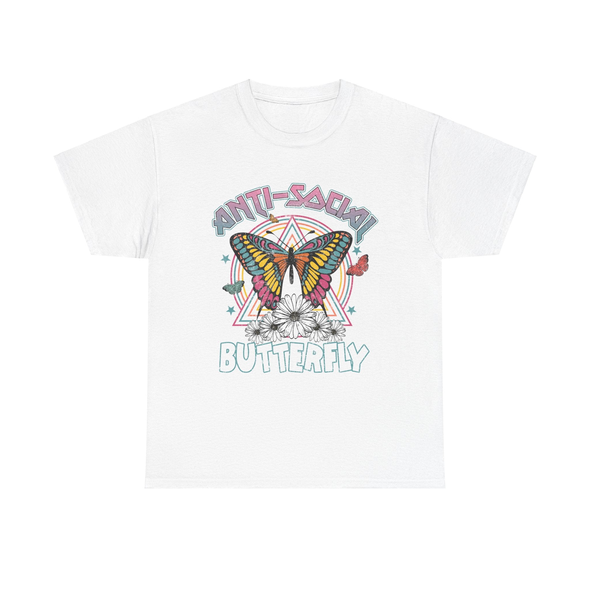 Anti Social Butterfly Cute Women's Fashion Tee T-Shirt