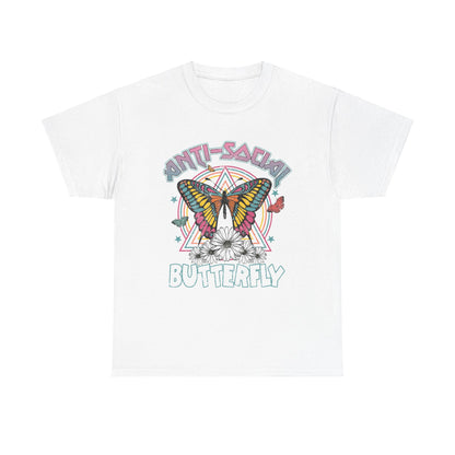 Anti Social Butterfly Cute Women's Fashion Tee T-Shirt